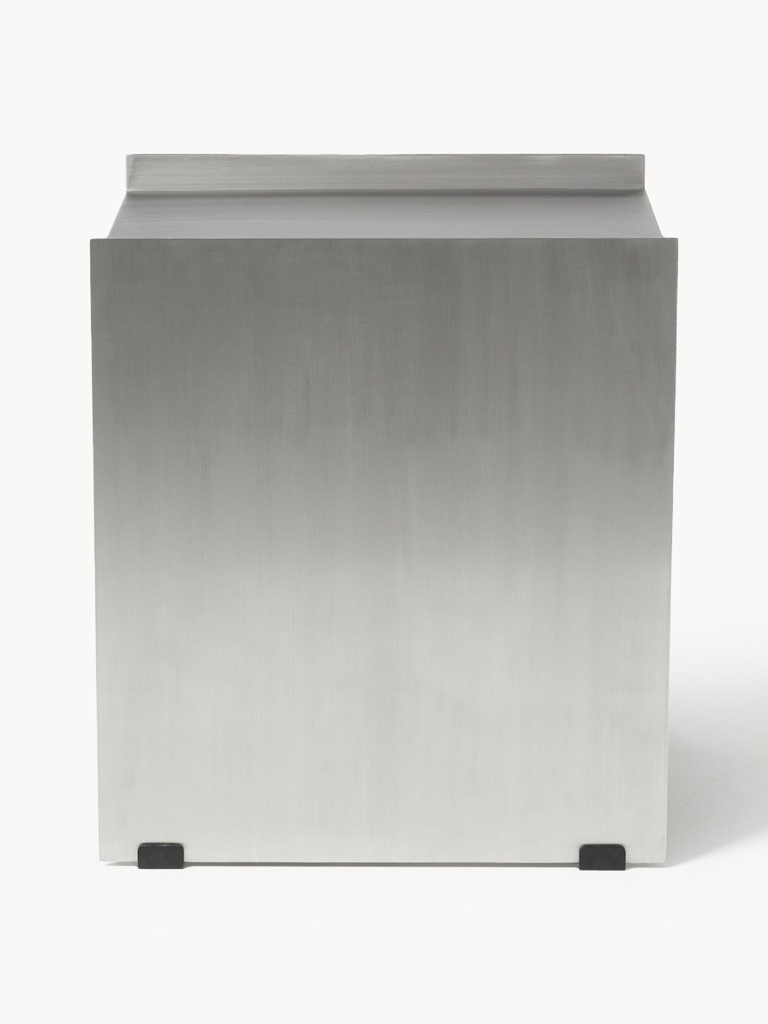 Aiden Metal Komodin, Modern Minimalist Fırçalanmış Çelik - Velotti