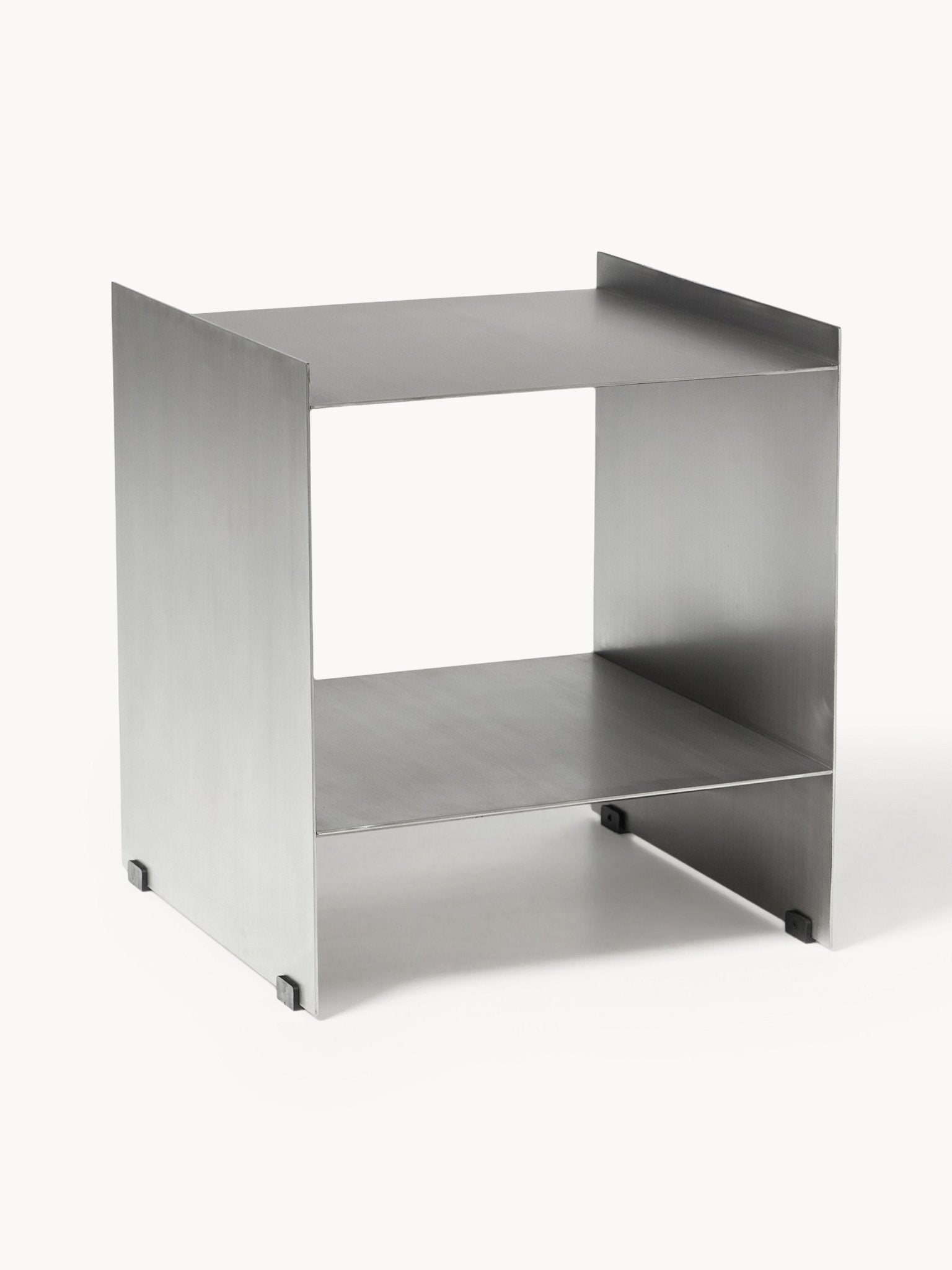 Aiden Metal Komodin, Modern Minimalist Fırçalanmış Çelik - Velotti