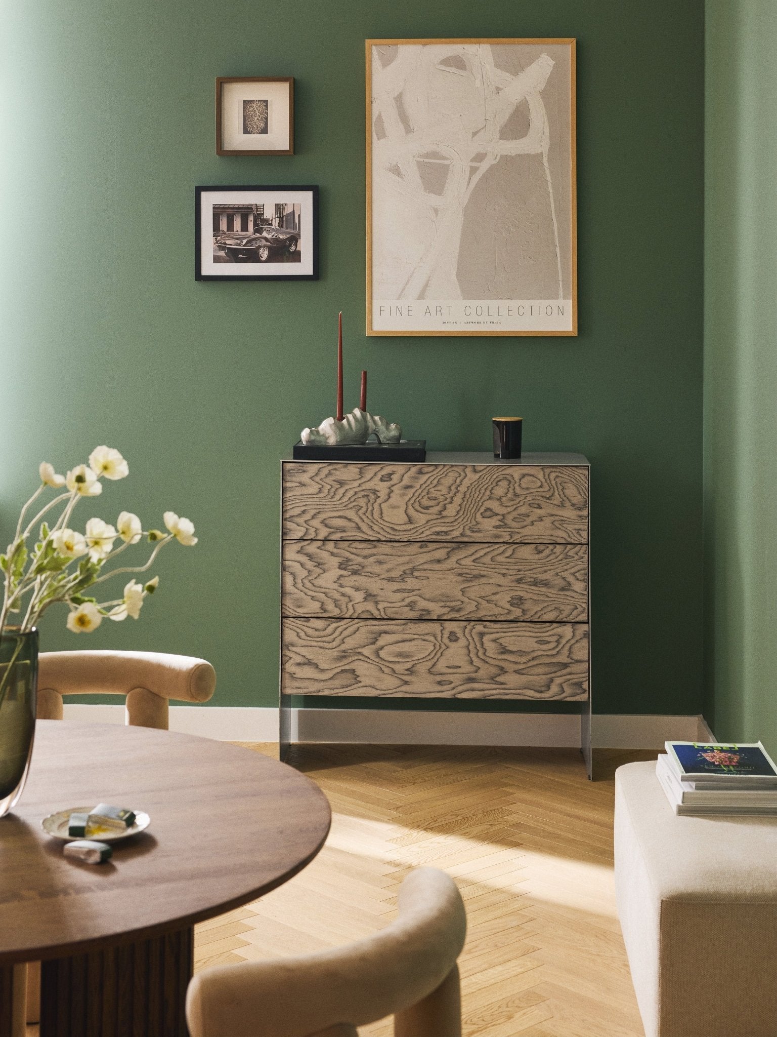 Ako Ahşap ve Metal Dressoir Minimalist Lüks Konsol - Velotti