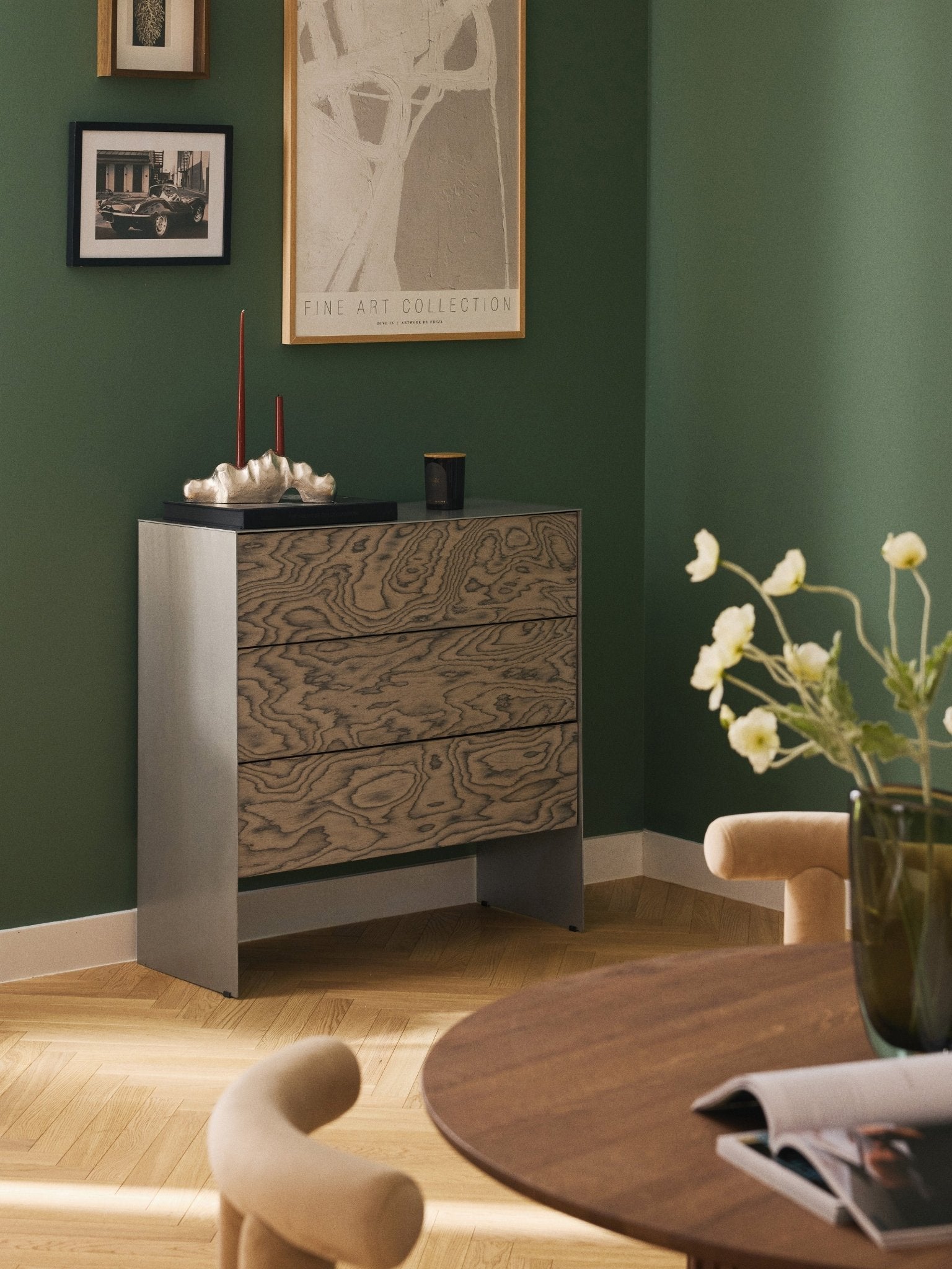 Ako Ahşap ve Metal Dressoir Minimalist Lüks Konsol - Velotti