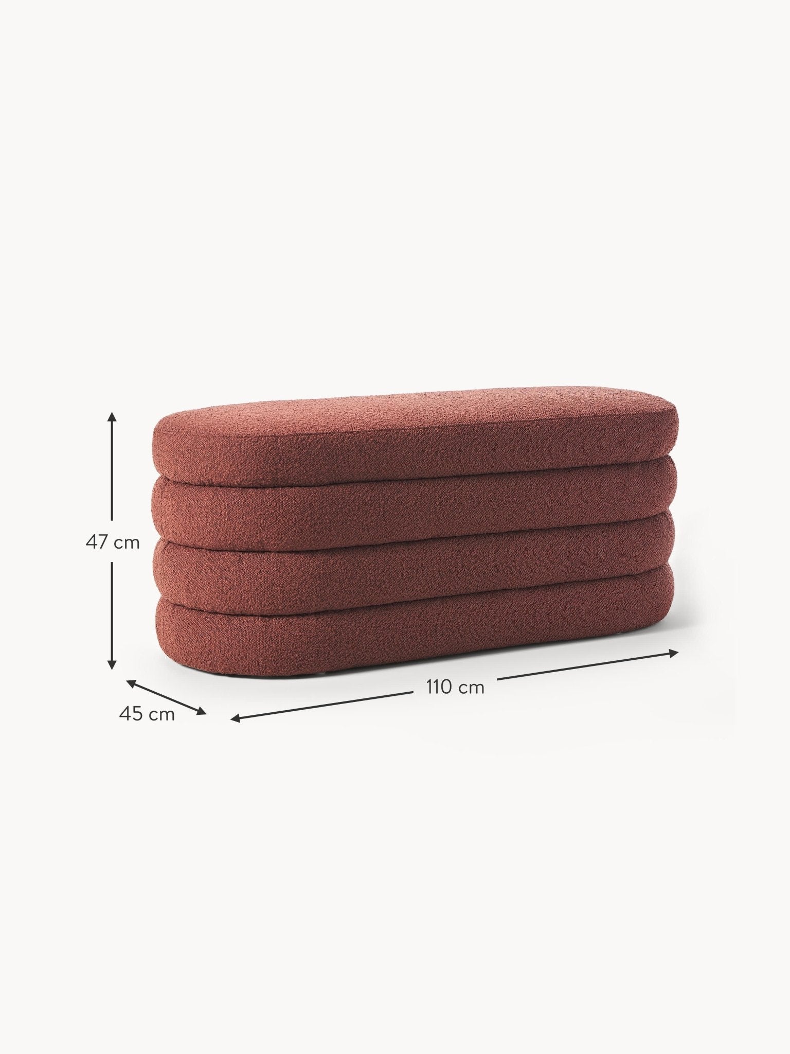 Alto Bouclé Döşemeli Bank - Lüks Makaron Tasarım - Velotti