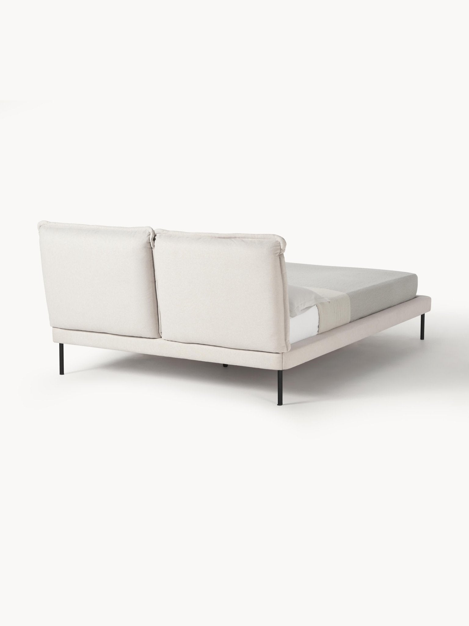 Amelia Kumaş Kaplı Karyola Minimalist Tasarım - Velotti