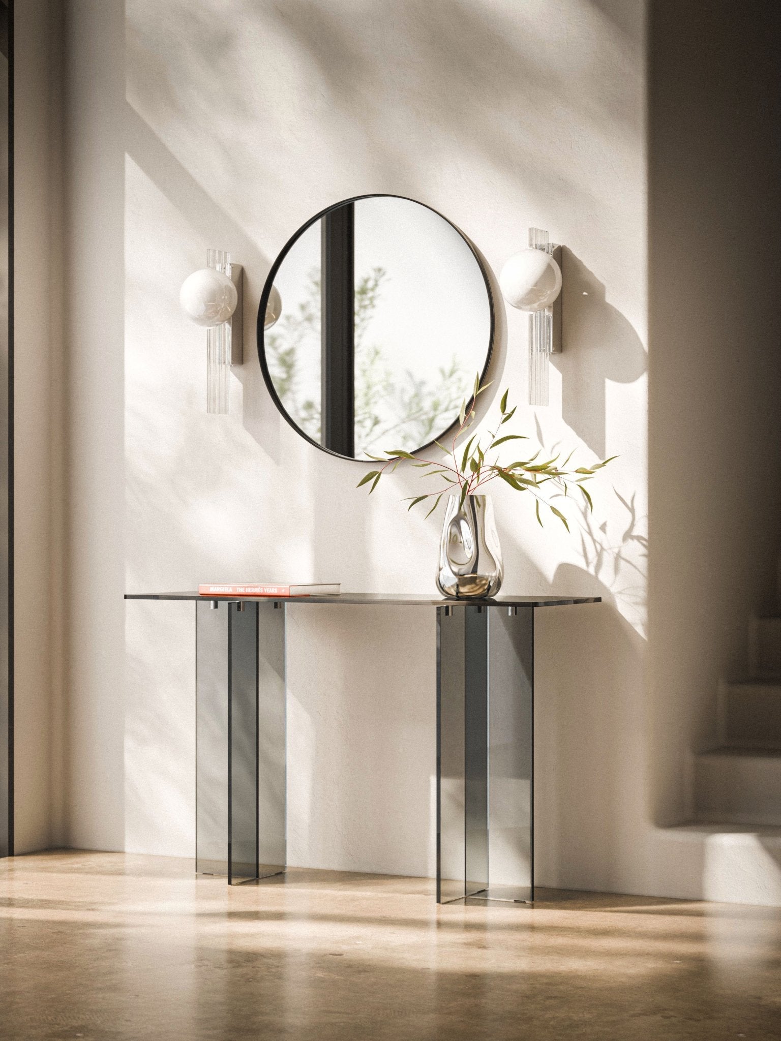 Anouk Cam Konsol Modern Tasarım Şık Dekorasyon - Velotti