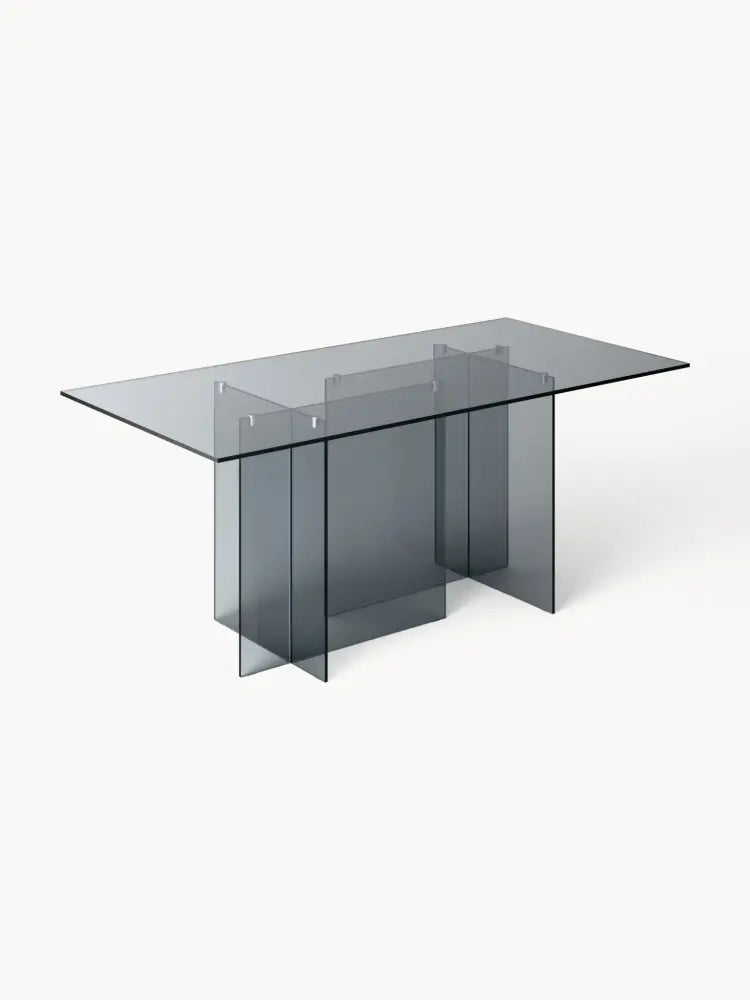 Anouk Modern Cam Yemek Masası 180x90 cm Şık Tasarım - Velotti