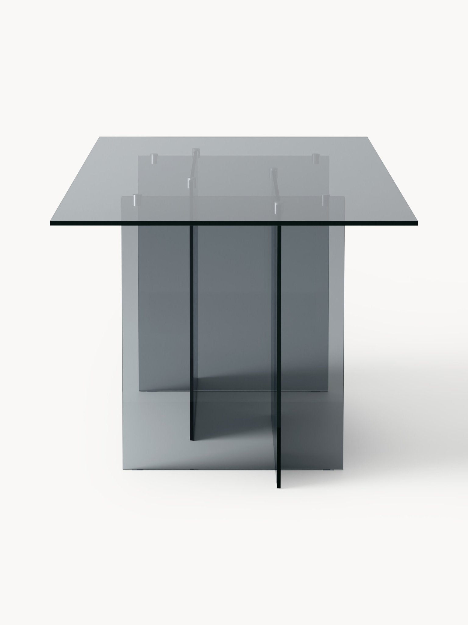 Anouk Modern Cam Yemek Masası 180x90 cm Şık Tasarım - Velotti