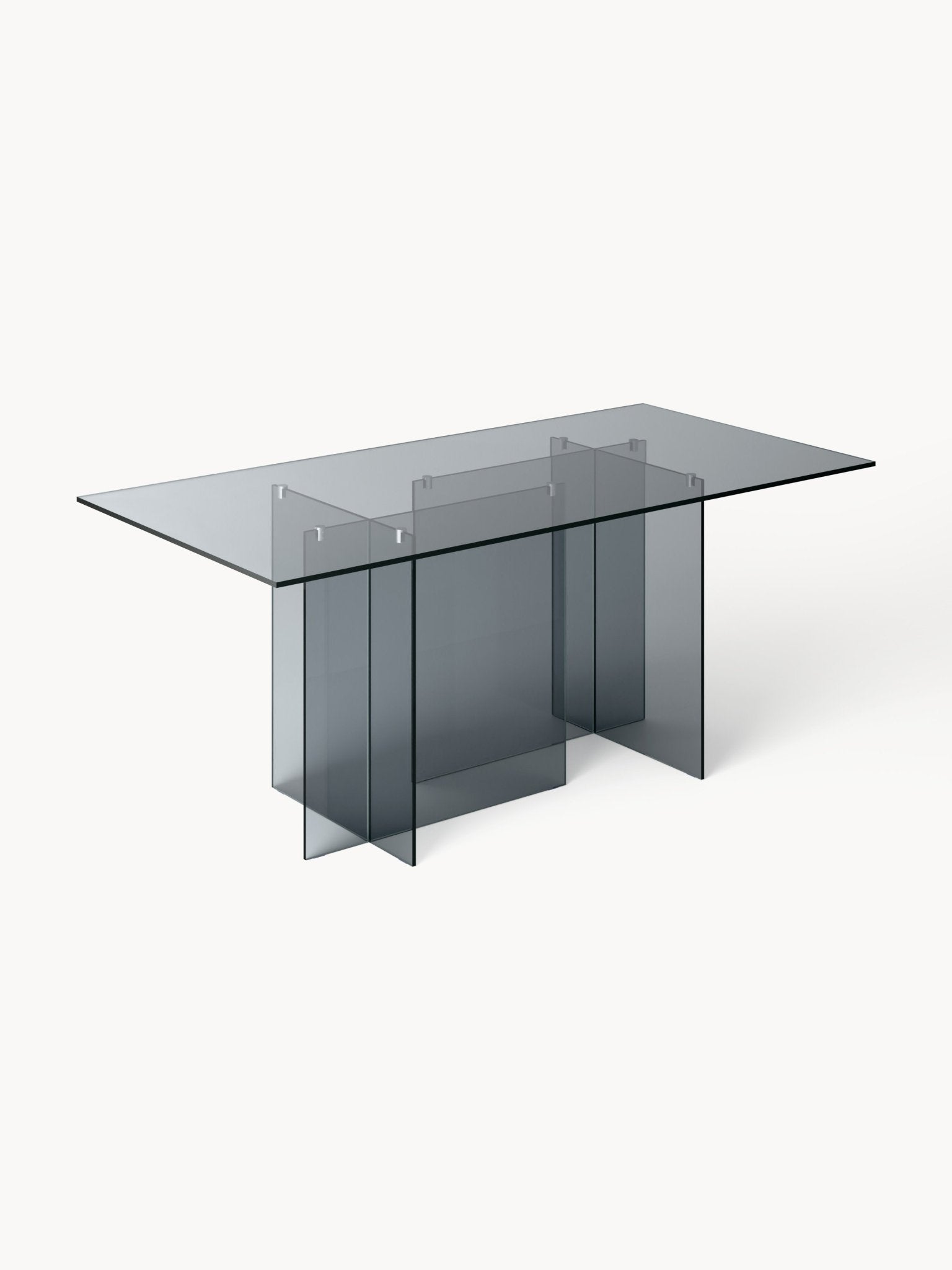 Anouk Modern Cam Yemek Masası 180x90 cm Şık Tasarım - Velotti
