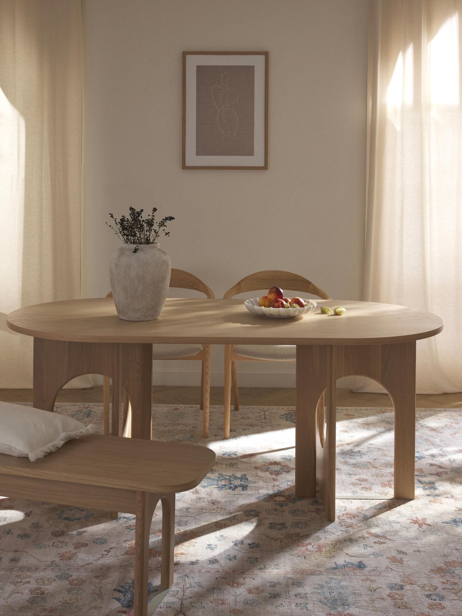 Apollo Oval Yemek Masası Modern Lüks Tasarım 200 cm - Velotti