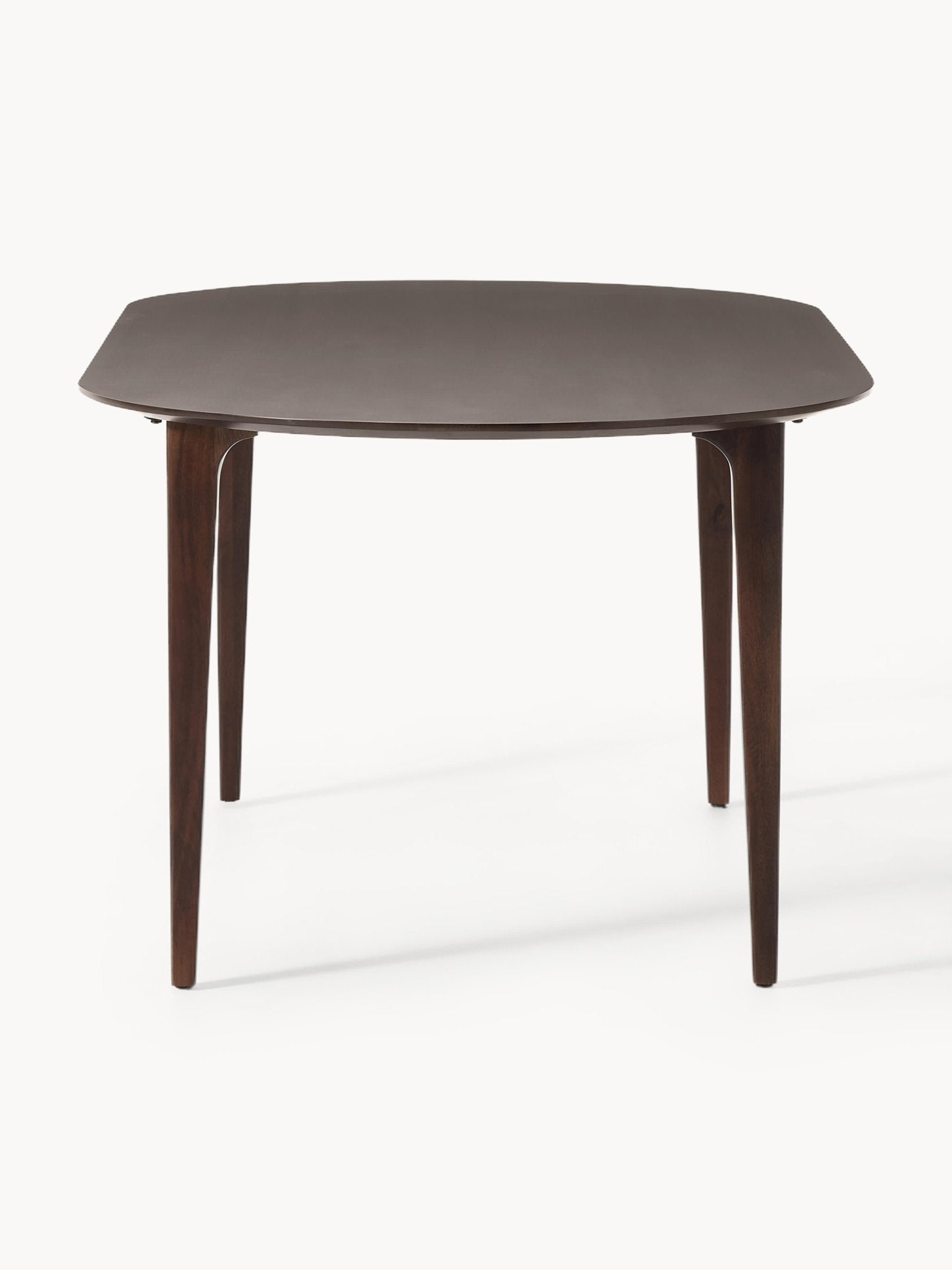 Archie Masif Ahşap Oval Yemek Masası 200 cm Koyu Mango Ağacı - Velotti