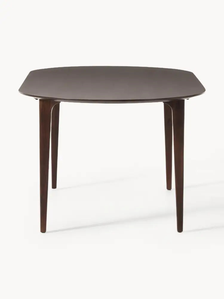 Archie Masif Ahşap Oval Yemek Masası 200 cm Koyu Mango Ağacı - Velotti
