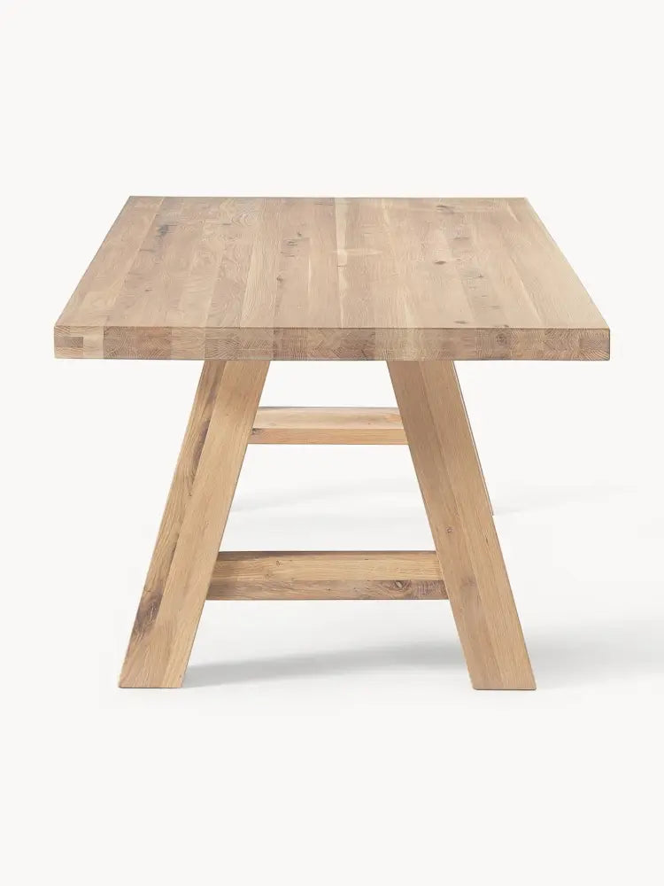 Ashton Masif Meşe Yemek Masası Doğal Yağlı Yüzey 200x100 cm - Velotti
