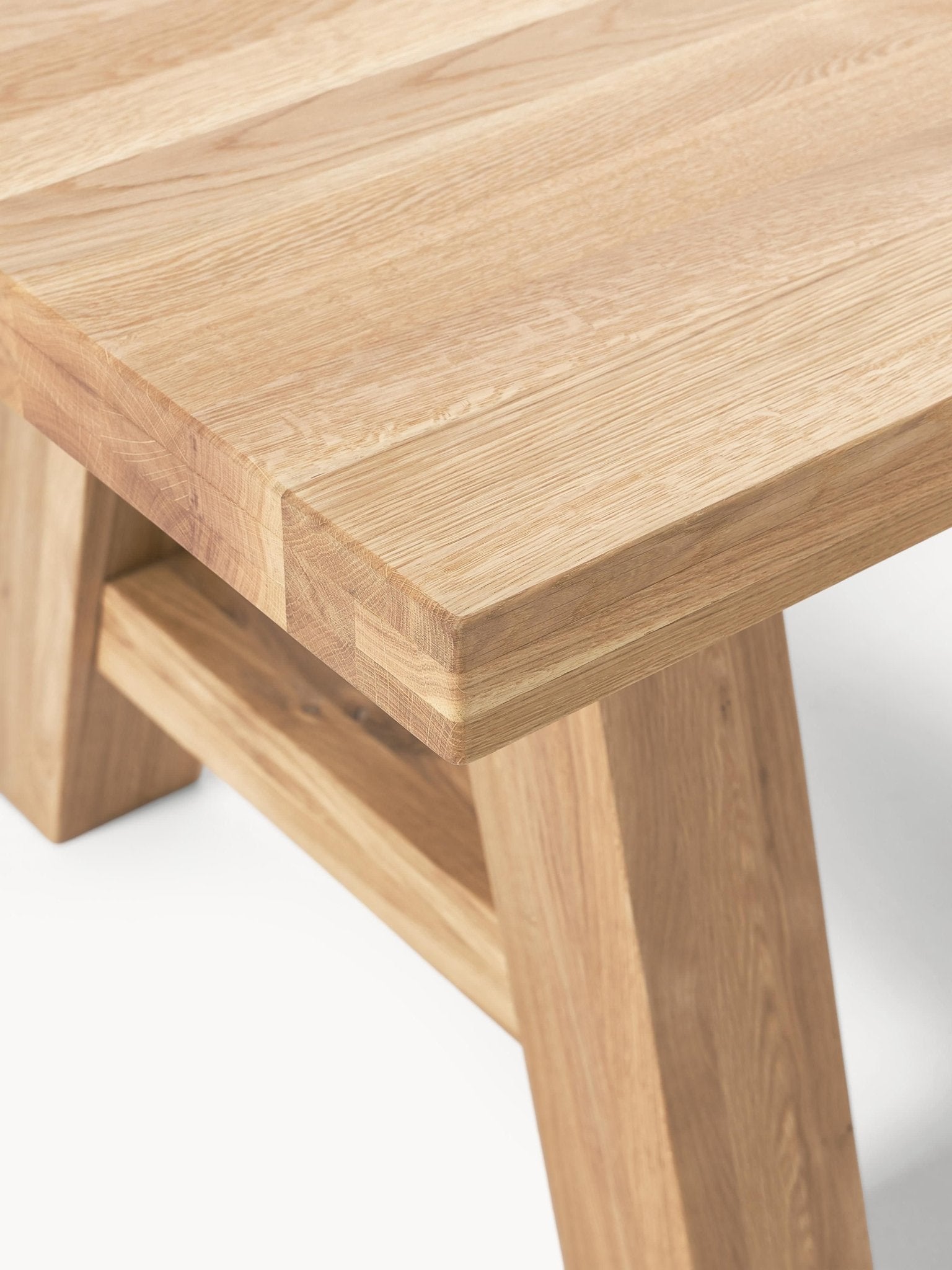Ashton Masif Meşe Yemek Masası Doğal Yağlı Yüzey 200x100 cm - Velotti