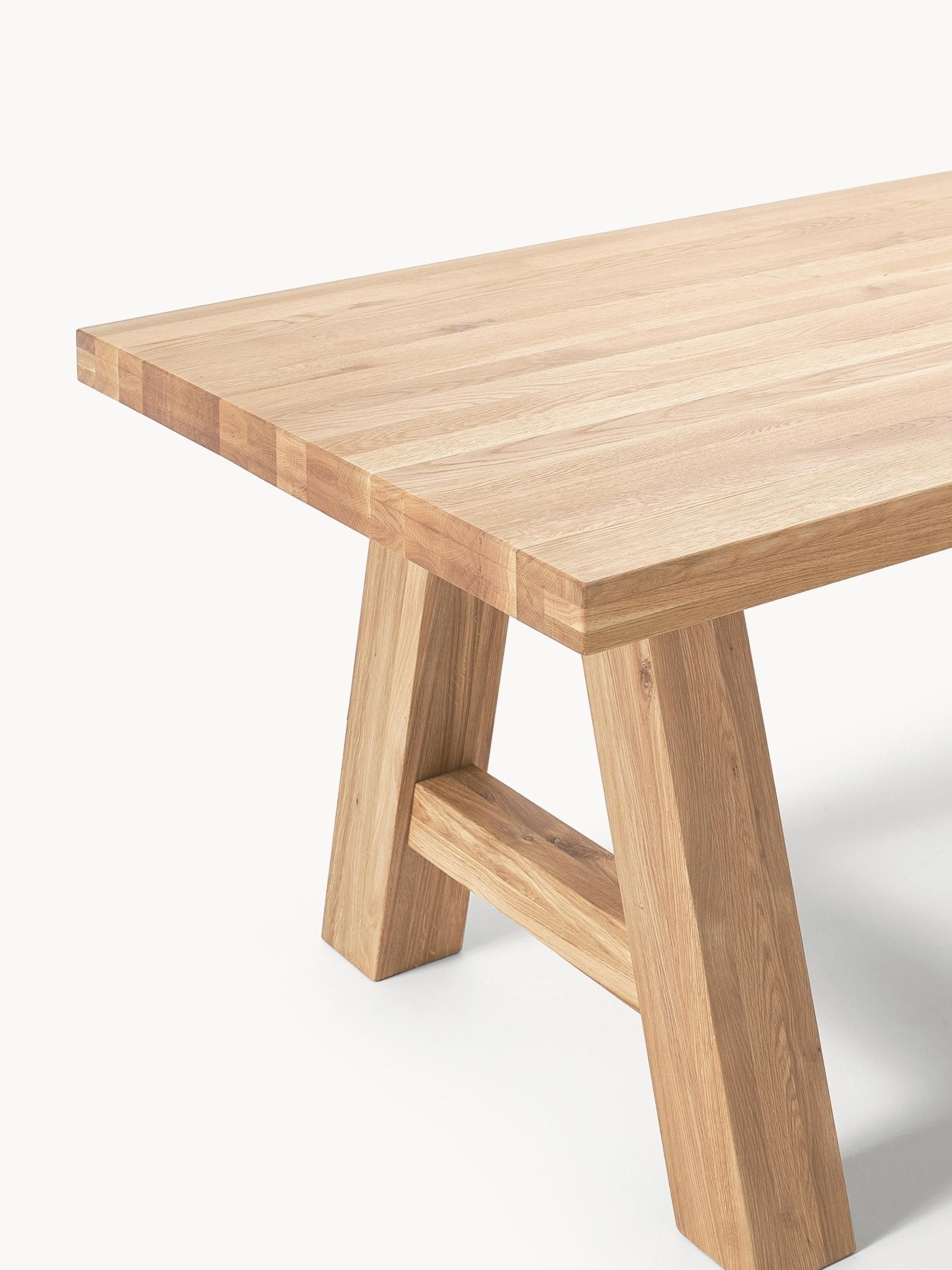 Ashton Masif Meşe Yemek Masası Doğal Yağlı Yüzey 200x100 cm - Velotti