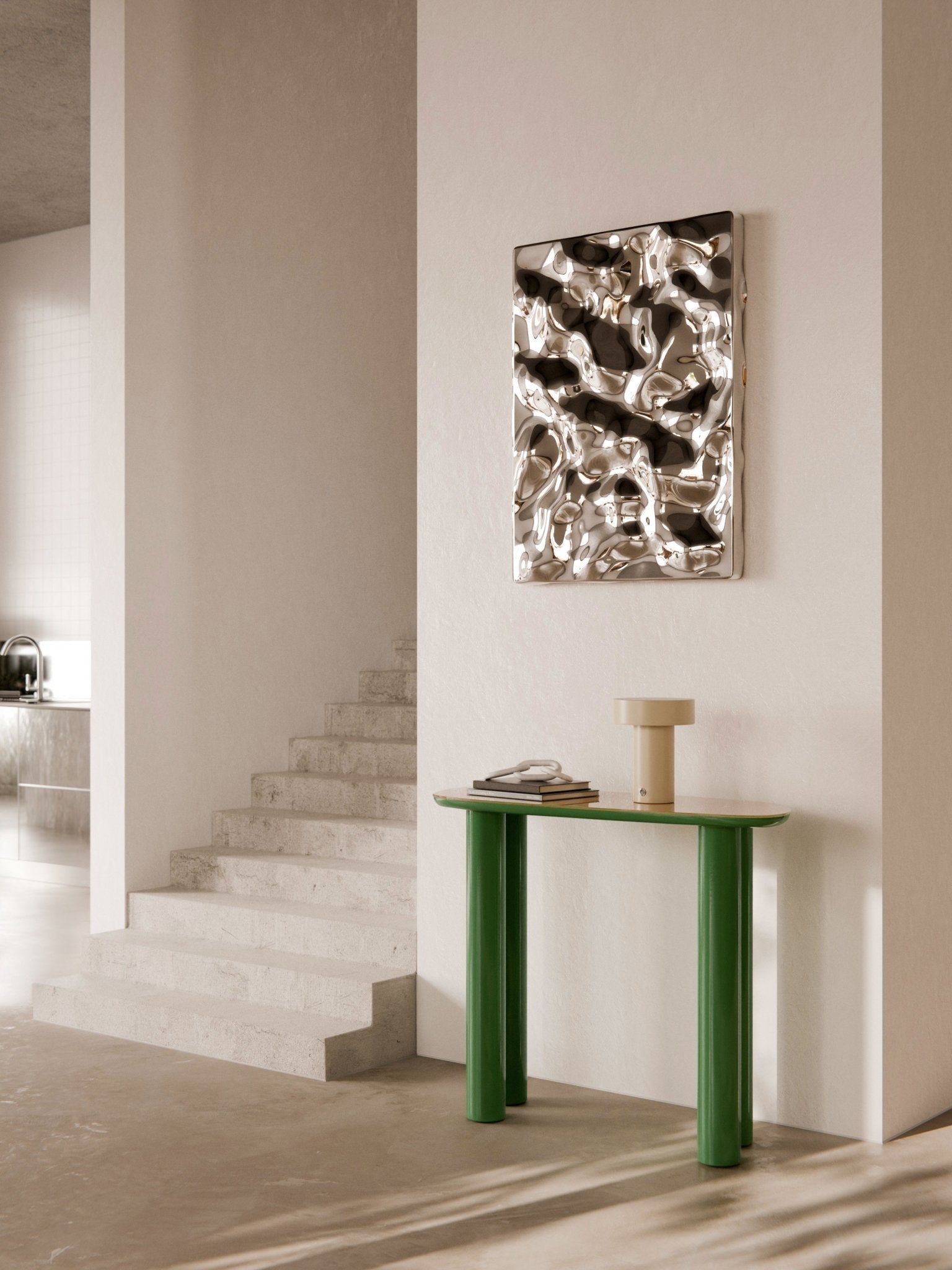 Beni Cam Üstlü Modern Konsol Masası - Velotti