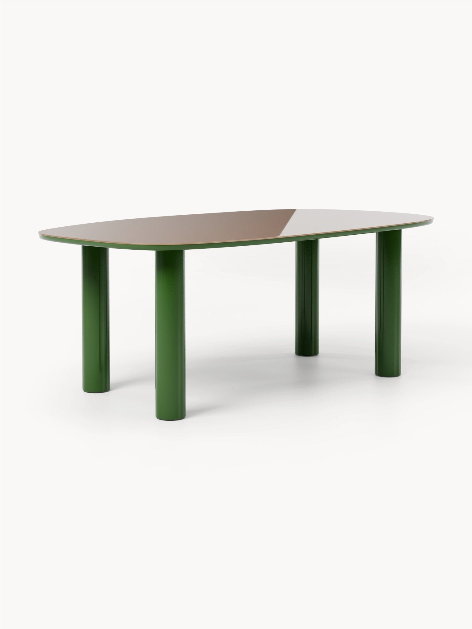 Beni Organik Yemek Masası Cam Üst Tablalı 200x110 cm - Velotti