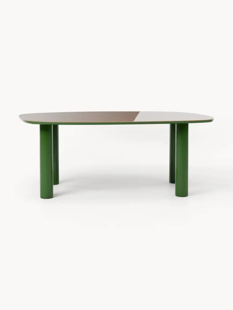 Beni Organik Yemek Masası Cam Üst Tablalı 200x110 cm - Velotti