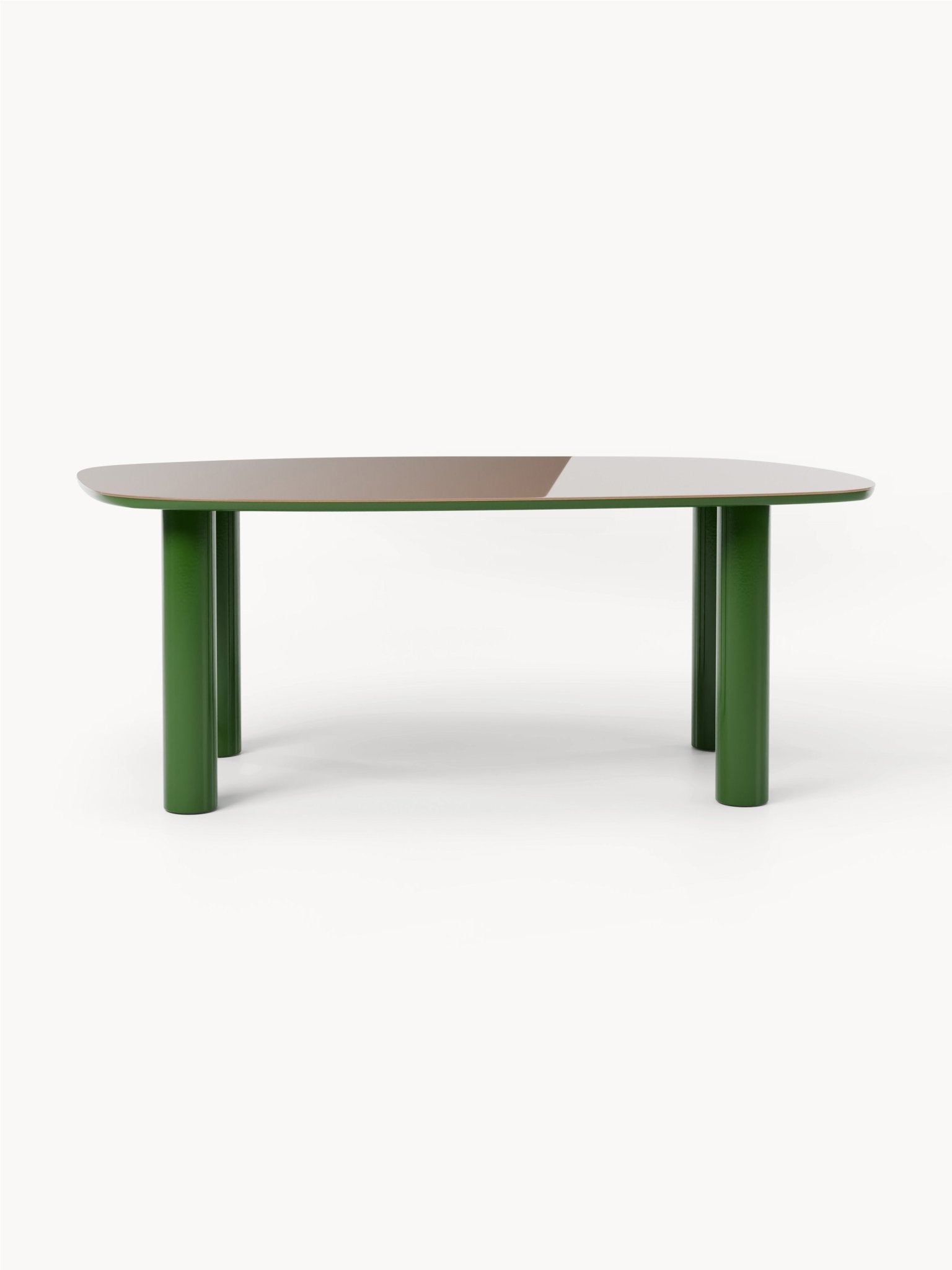 Beni Organik Yemek Masası Cam Üst Tablalı 200x110 cm - Velotti