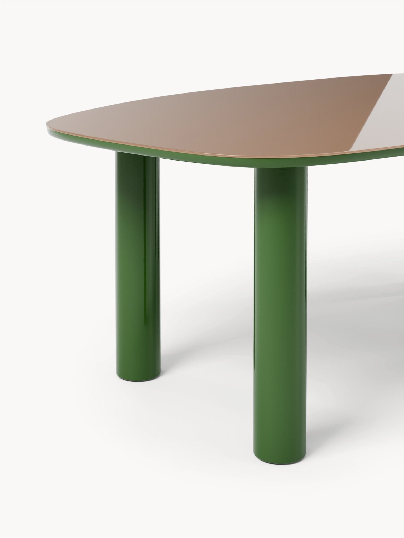 Beni Organik Yemek Masası Cam Üst Tablalı 200x110 cm - Velotti