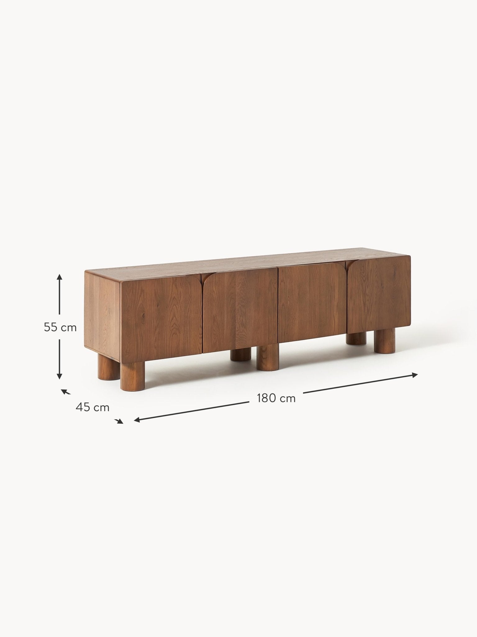Cadi Masif Meşe TV Ünitesi 180 cm - Velotti