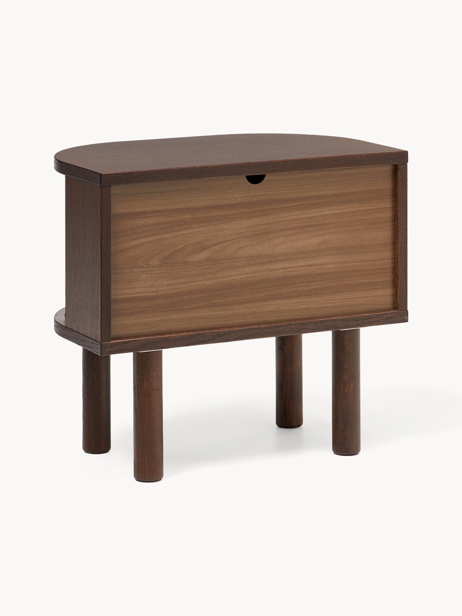Calary Yivli Ön Yüzeyli Modern Ahşap Komodin 50 cm - Velotti