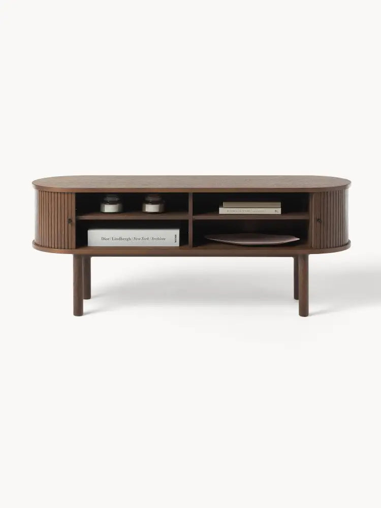Calary Yivli Ön Yüzeyli Modern Ahşap TV Ünitesi 138cm - Velotti