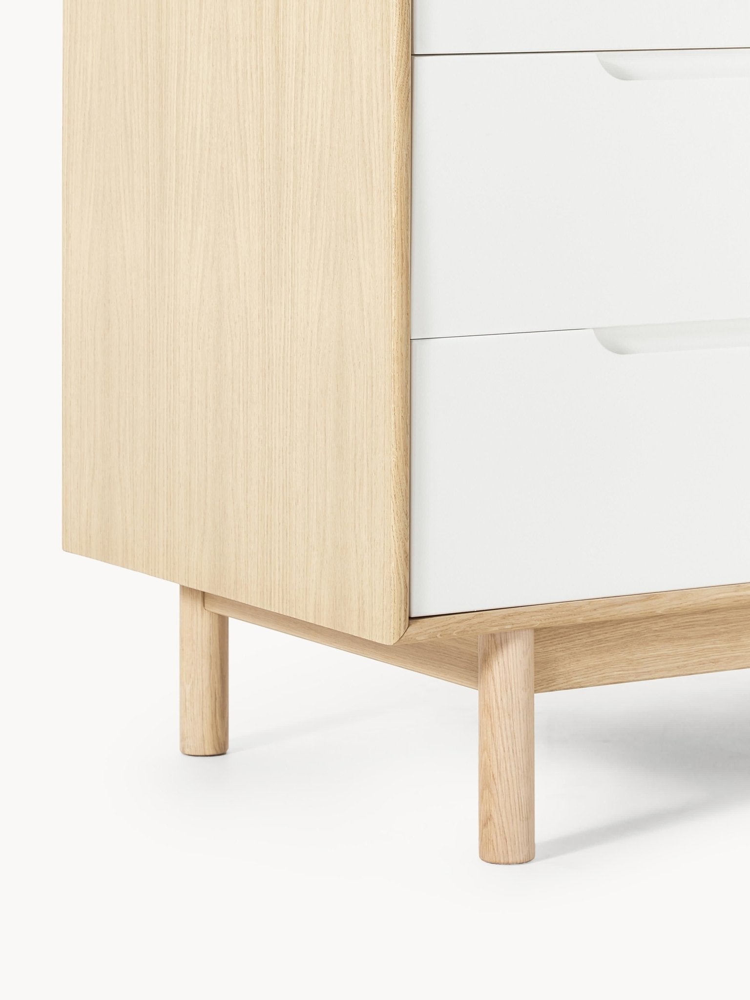 Cassy 3 Kapılı Modern Retro Ahşap Gardırop - Velotti