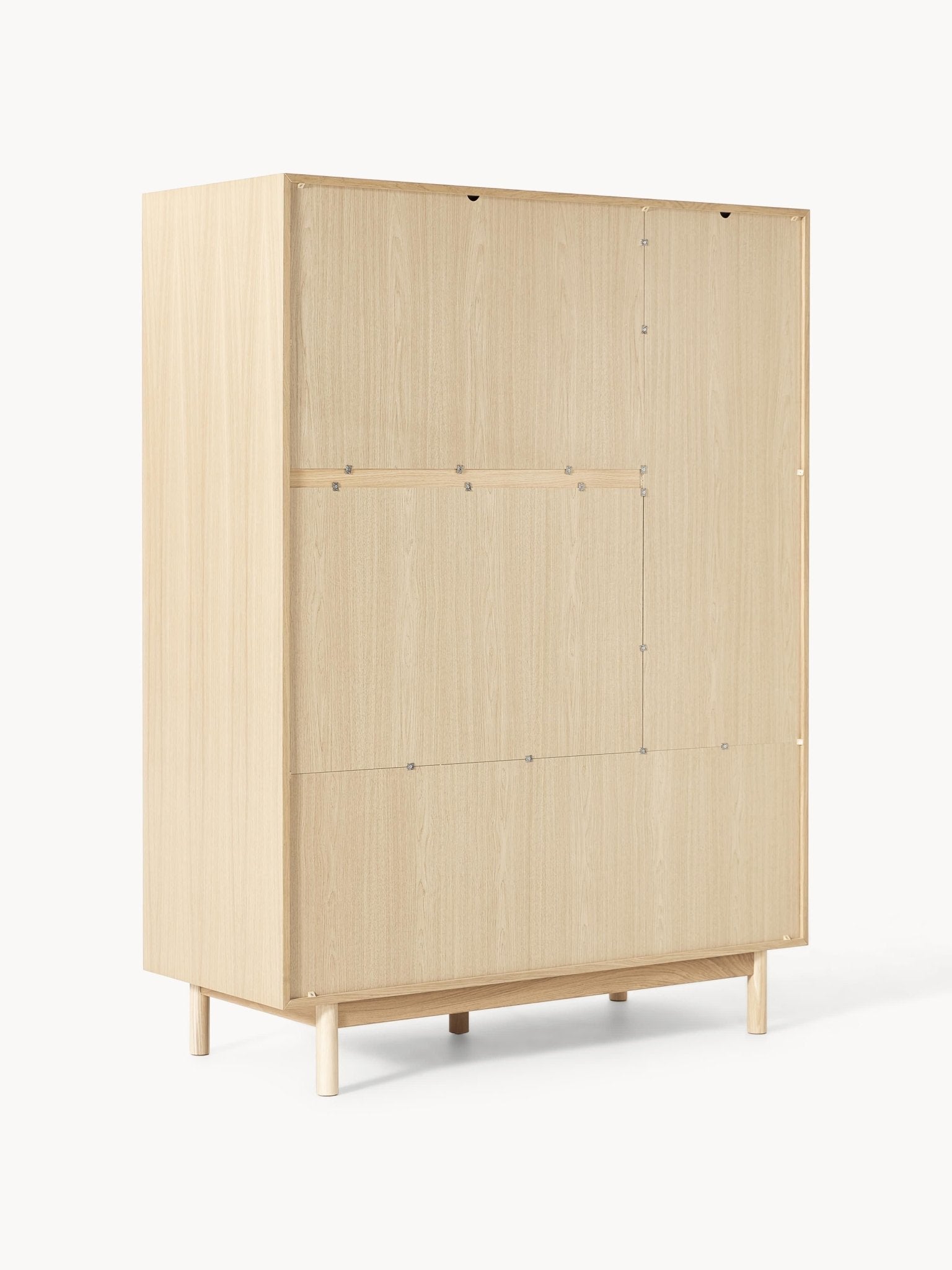 Cassy 3 Kapılı Modern Retro Ahşap Gardırop - Velotti