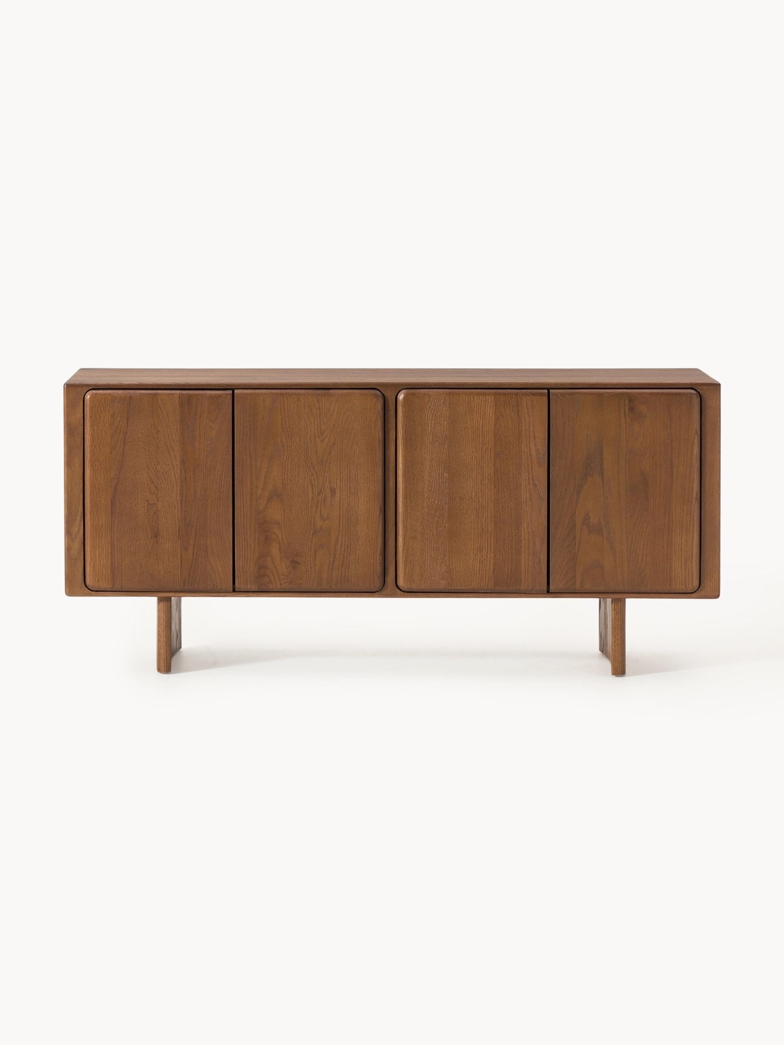 Chandler Masif Meşe Büfe Dört Bölmeli Modern Tasarım 165 cm - Velotti
