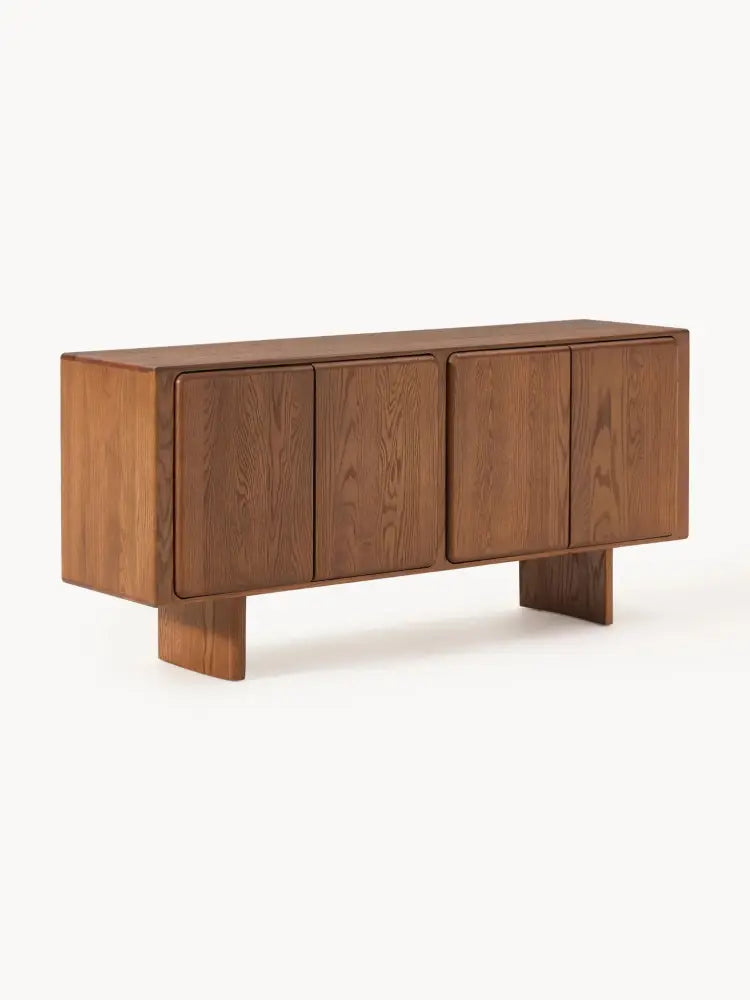 Chandler Masif Meşe Büfe Dört Bölmeli Modern Tasarım 165 cm - Velotti