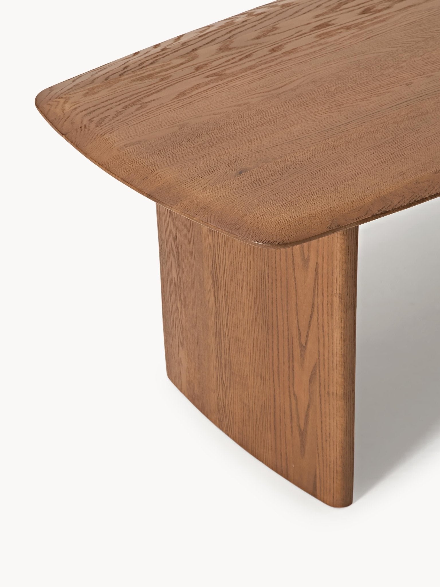 Chandler Masif Meşe Yemek Masası 180x90cm Modern Tasarım Doğal Doku - Velotti