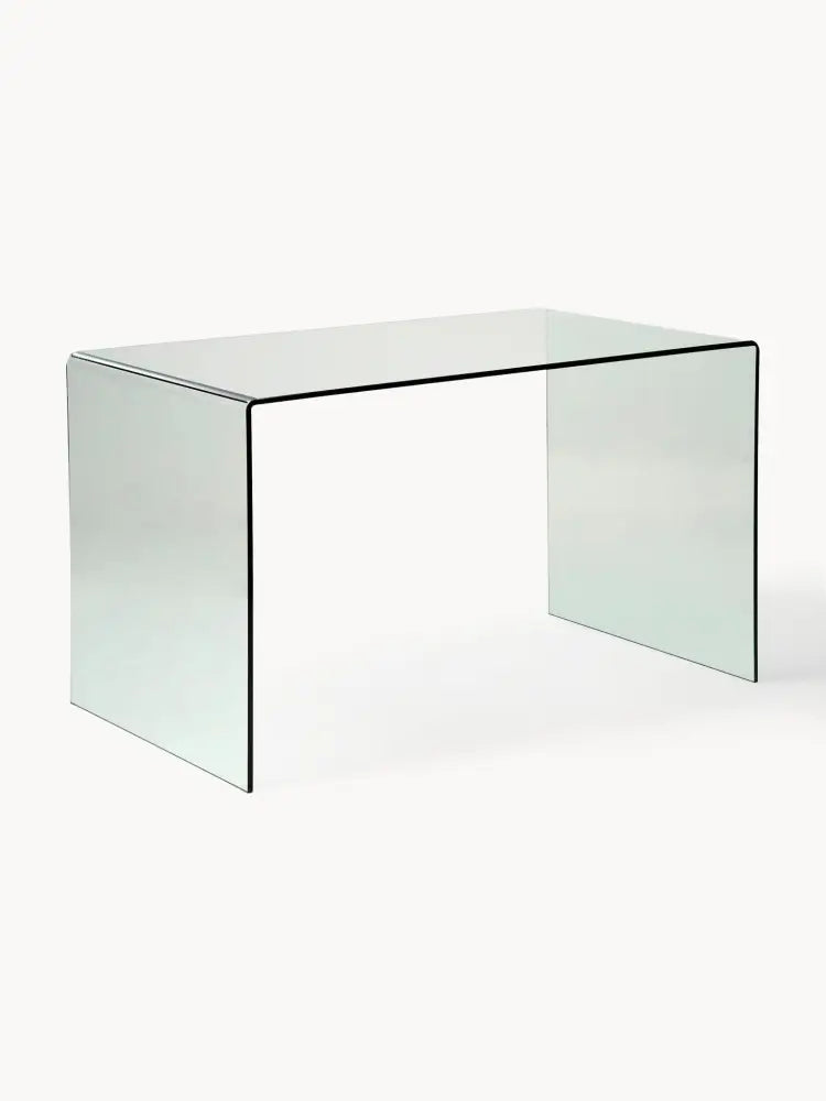 Club Cam Çalışma Masası Modern Minimalist 125cm Şeffaf Tasarım - Velotti