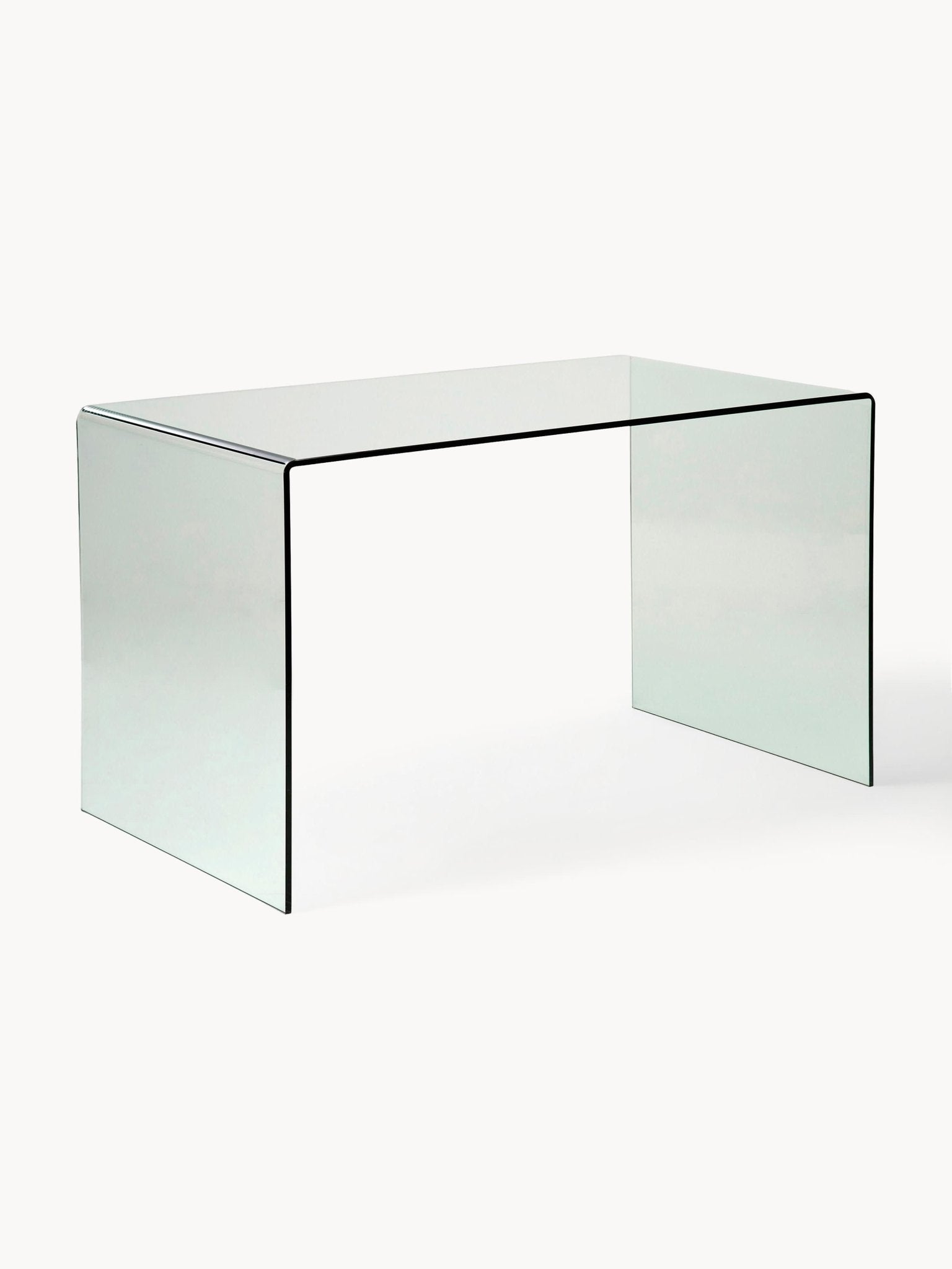 Club Cam Çalışma Masası Modern Minimalist 125cm Şeffaf Tasarım - Velotti