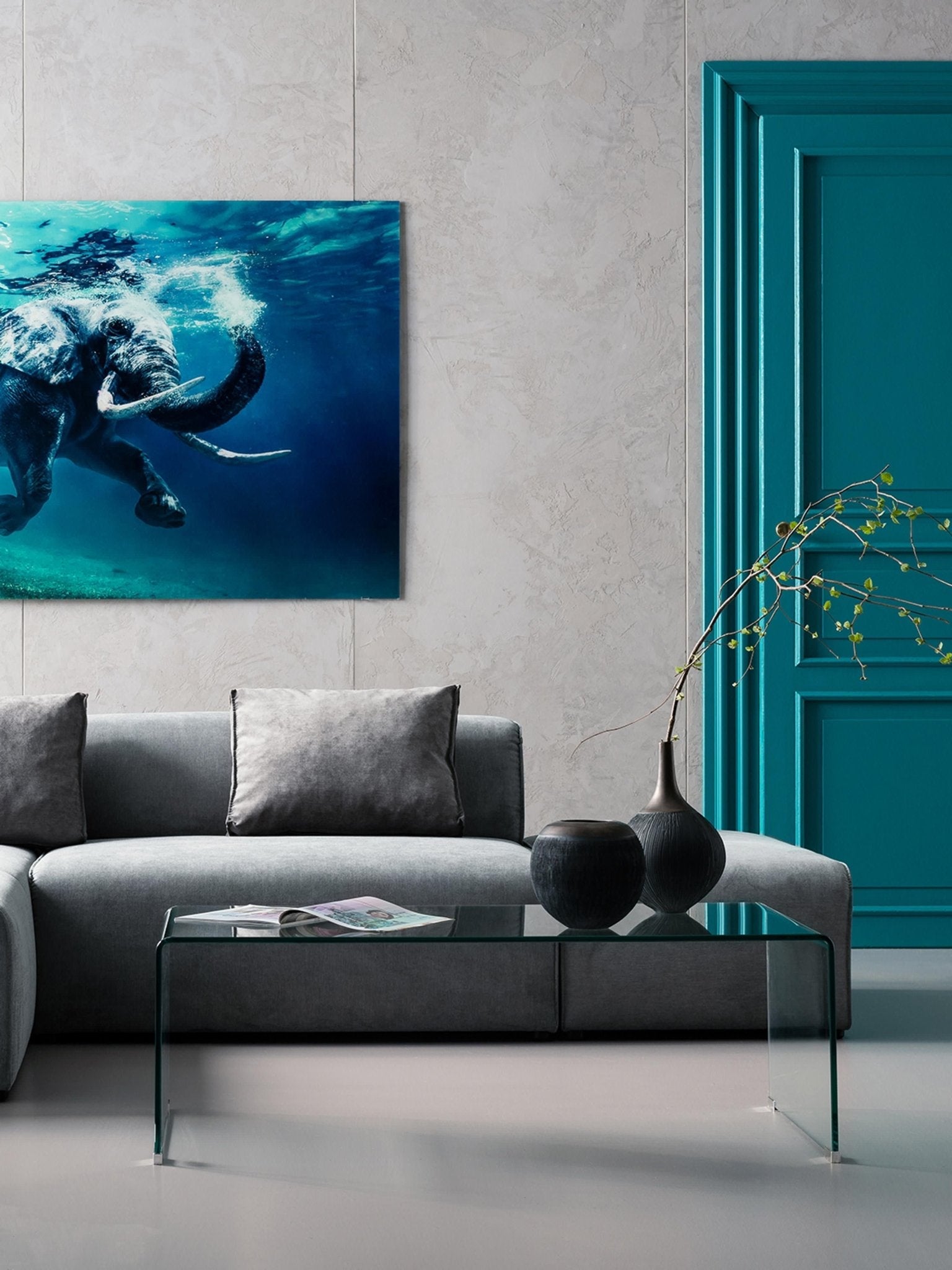 Club Cam Orta Sehpası, Modern Minimalist Tasarım, 120 cm - Velotti