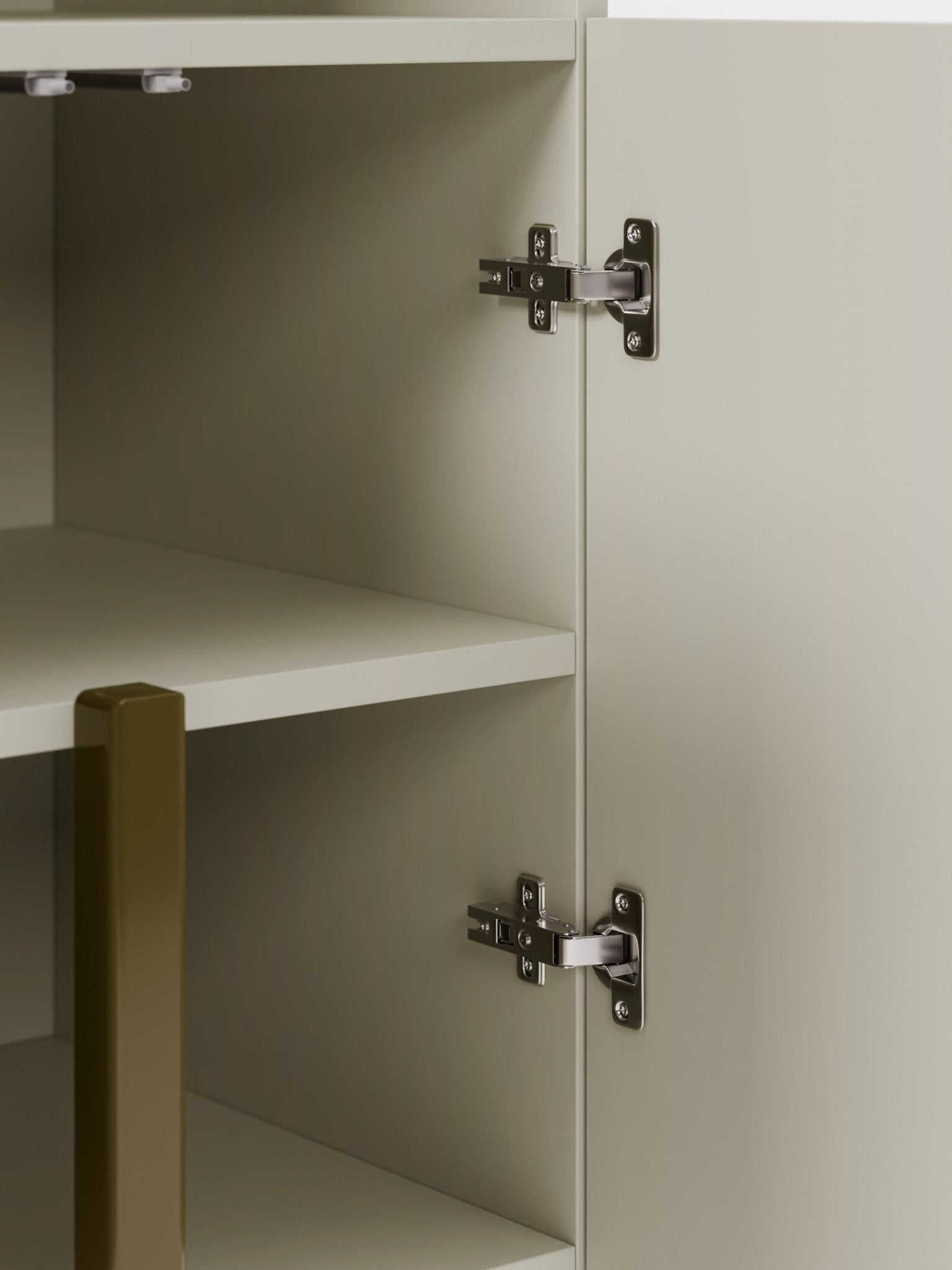 Dado Büyük Ahşap Highboard, Modern Geometrik Tasarım ve Orijinal Ayaklar - Velotti