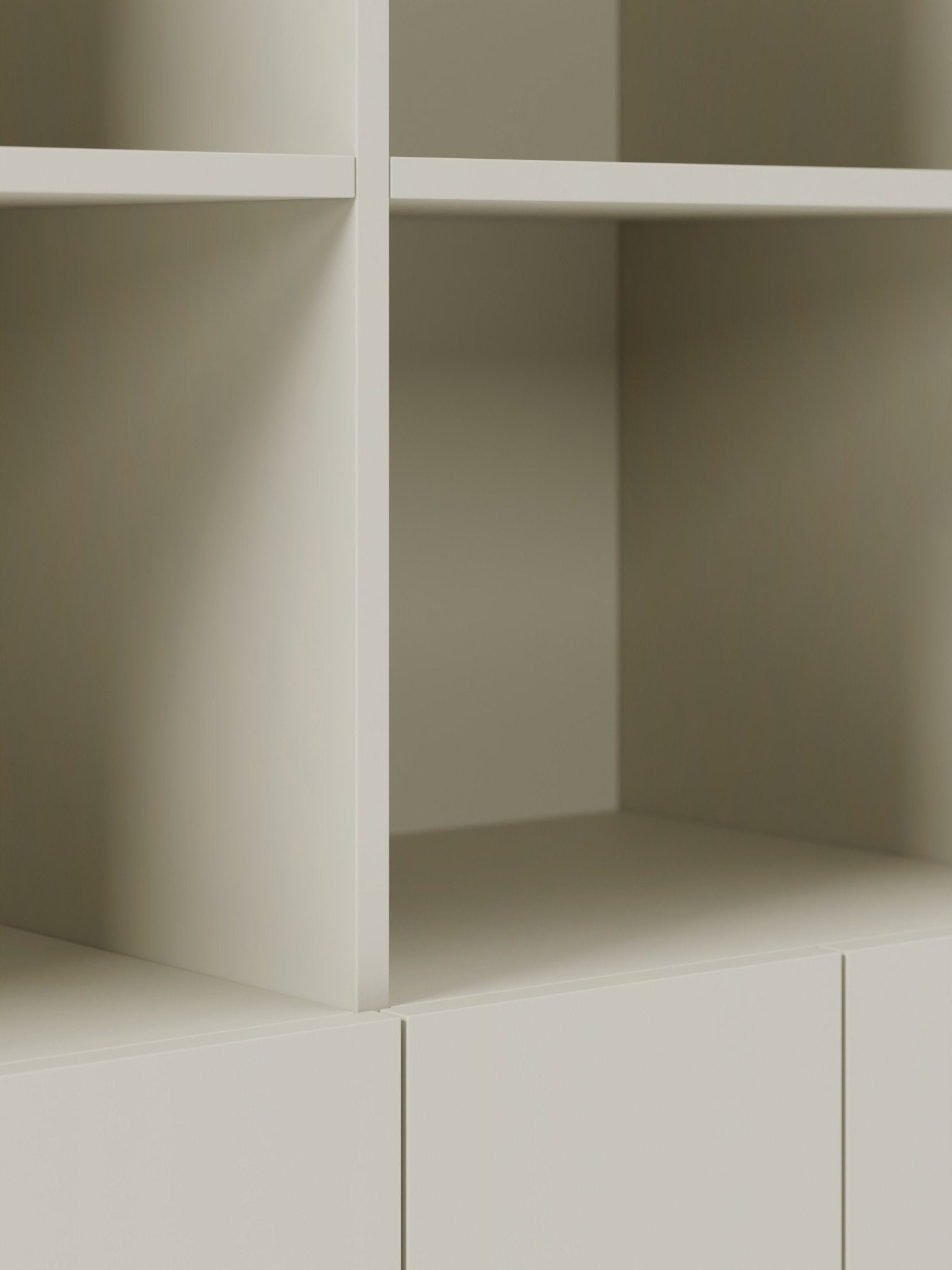 Dado Büyük Ahşap Highboard, Modern Geometrik Tasarım ve Orijinal Ayaklar - Velotti