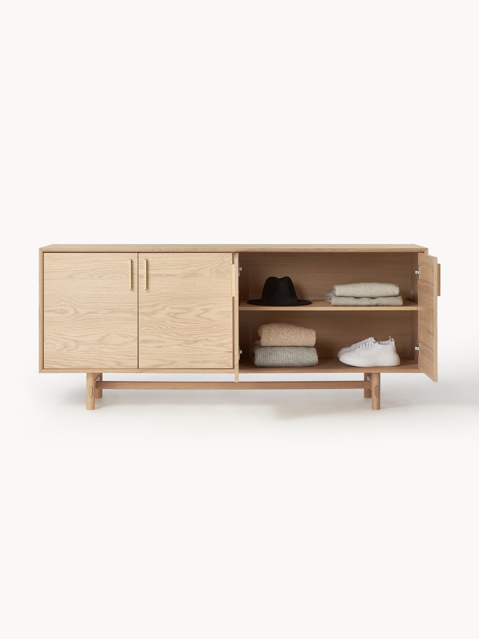 Diana Meşe Dressoir 180 cm Modern Lüks Depolama Ünitesi - Velotti