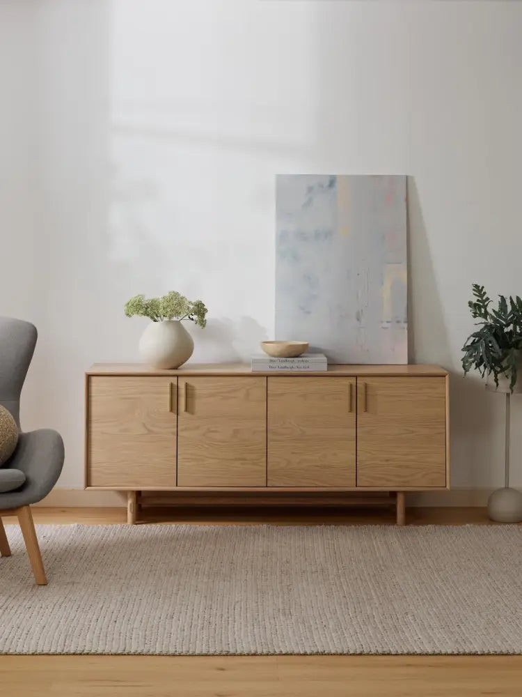 Diana Meşe Dressoir 180 cm Modern Lüks Depolama Ünitesi - Velotti