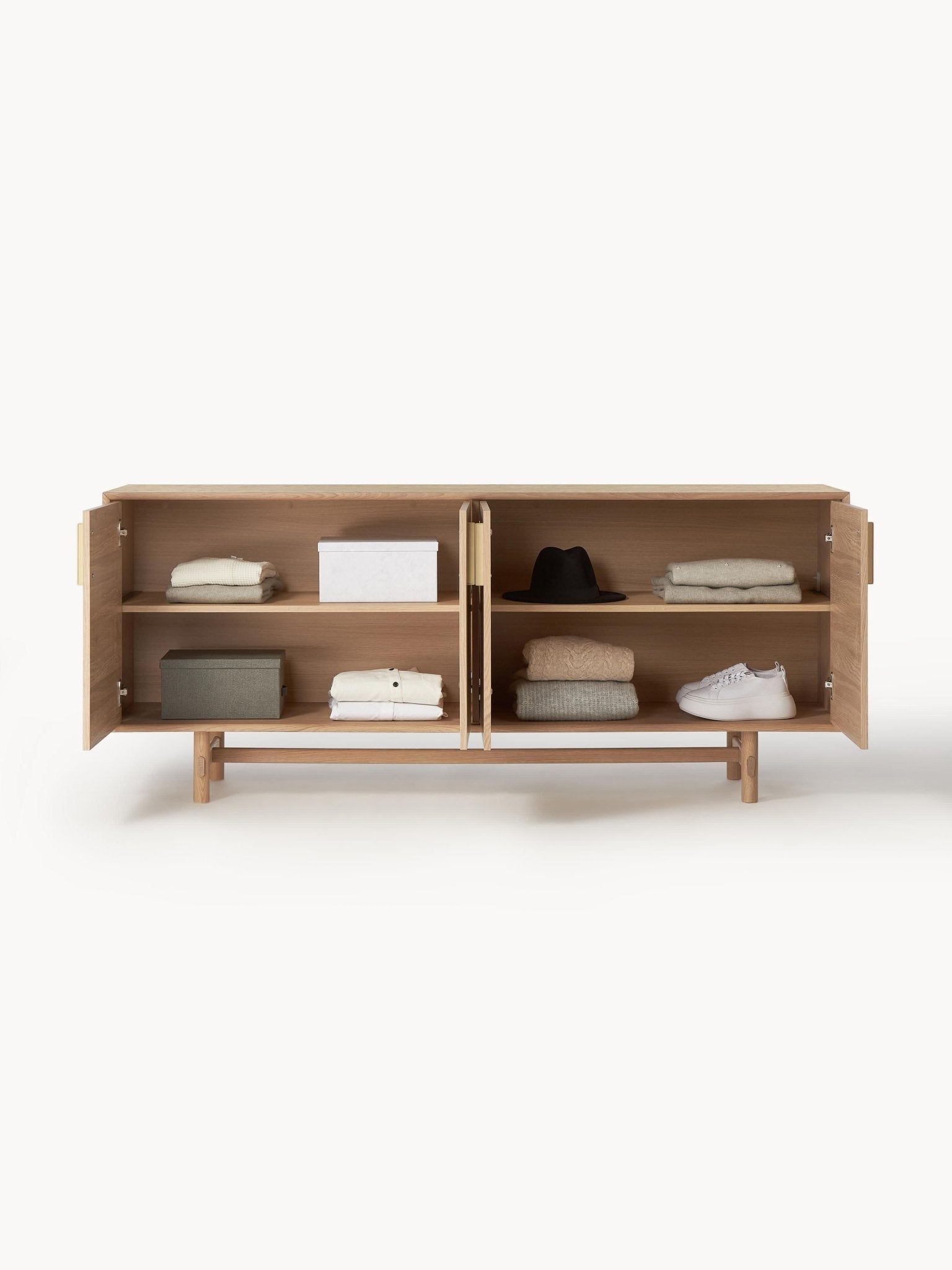 Diana Meşe Dressoir 180 cm Modern Lüks Depolama Ünitesi - Velotti