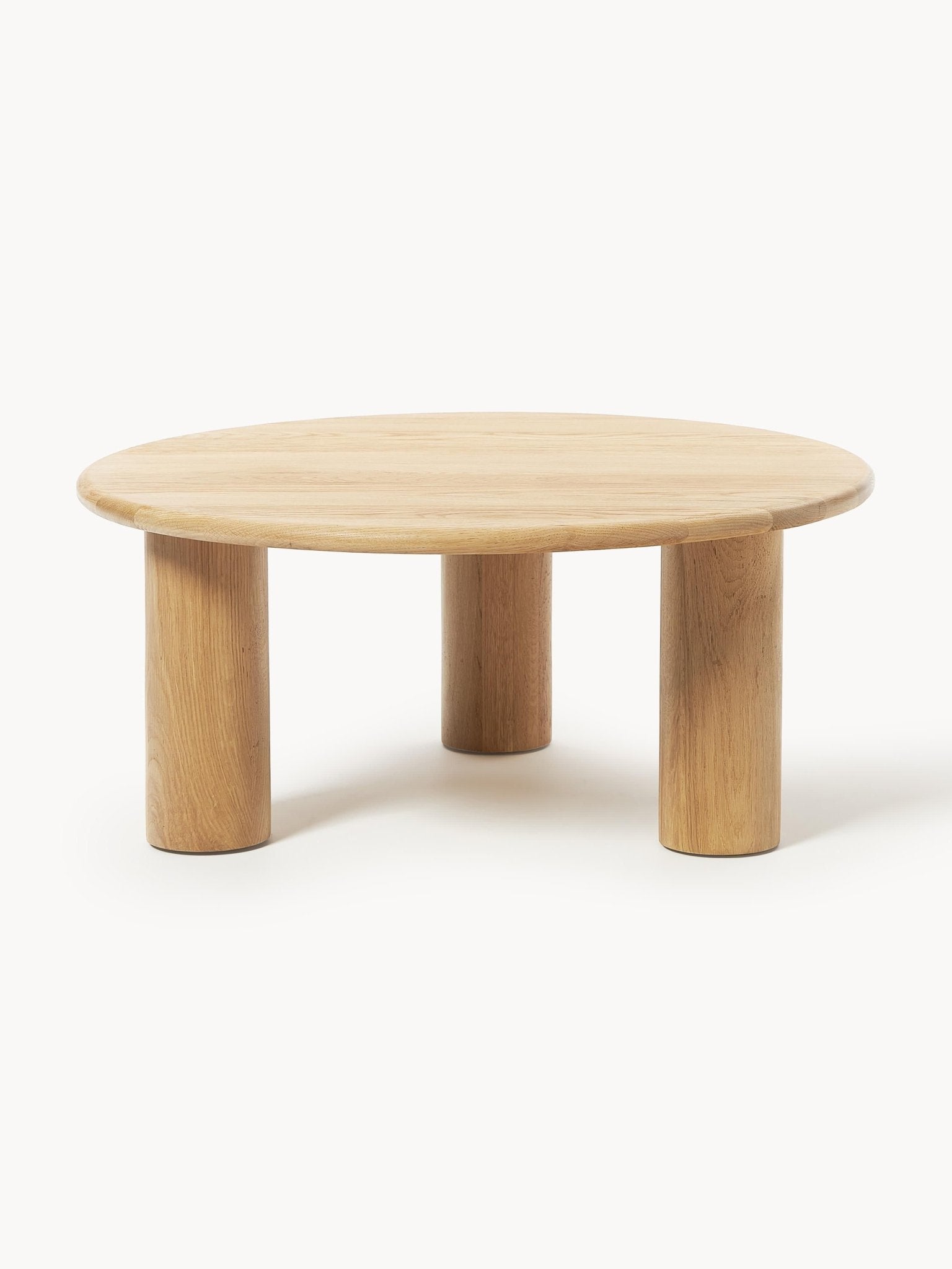 Didi Masif Meşe Yuvarlak Sehpa 80 cm - Velotti