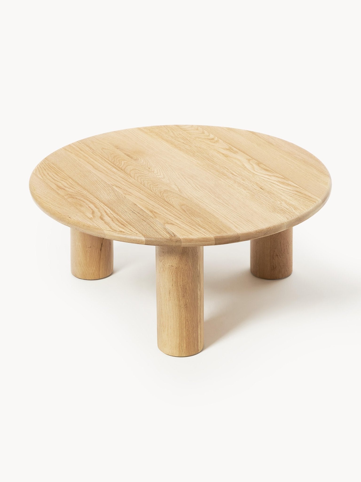 Didi Masif Meşe Yuvarlak Sehpa 80 cm - Velotti
