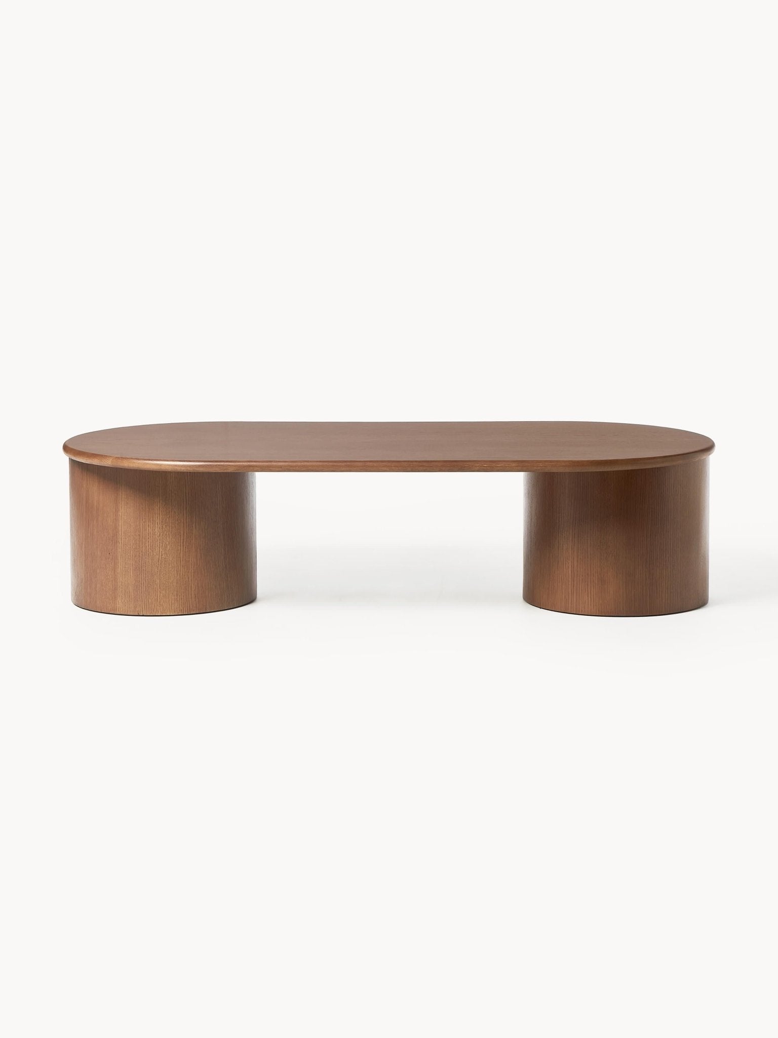 Didi Oval Meşe Orta Sehpa Masif Ahşap 140 cm - Velotti