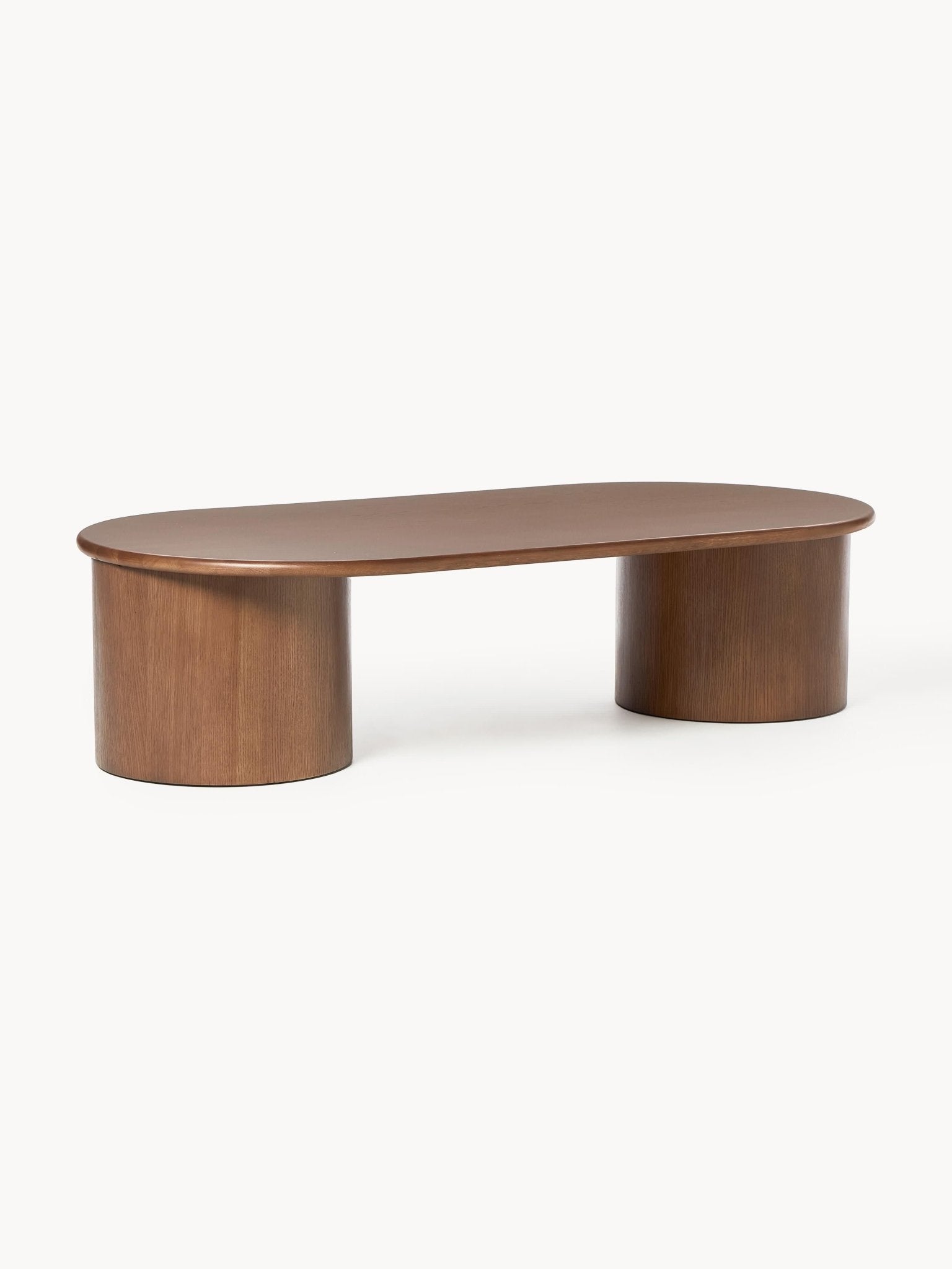Didi Oval Meşe Orta Sehpa Masif Ahşap 140 cm - Velotti