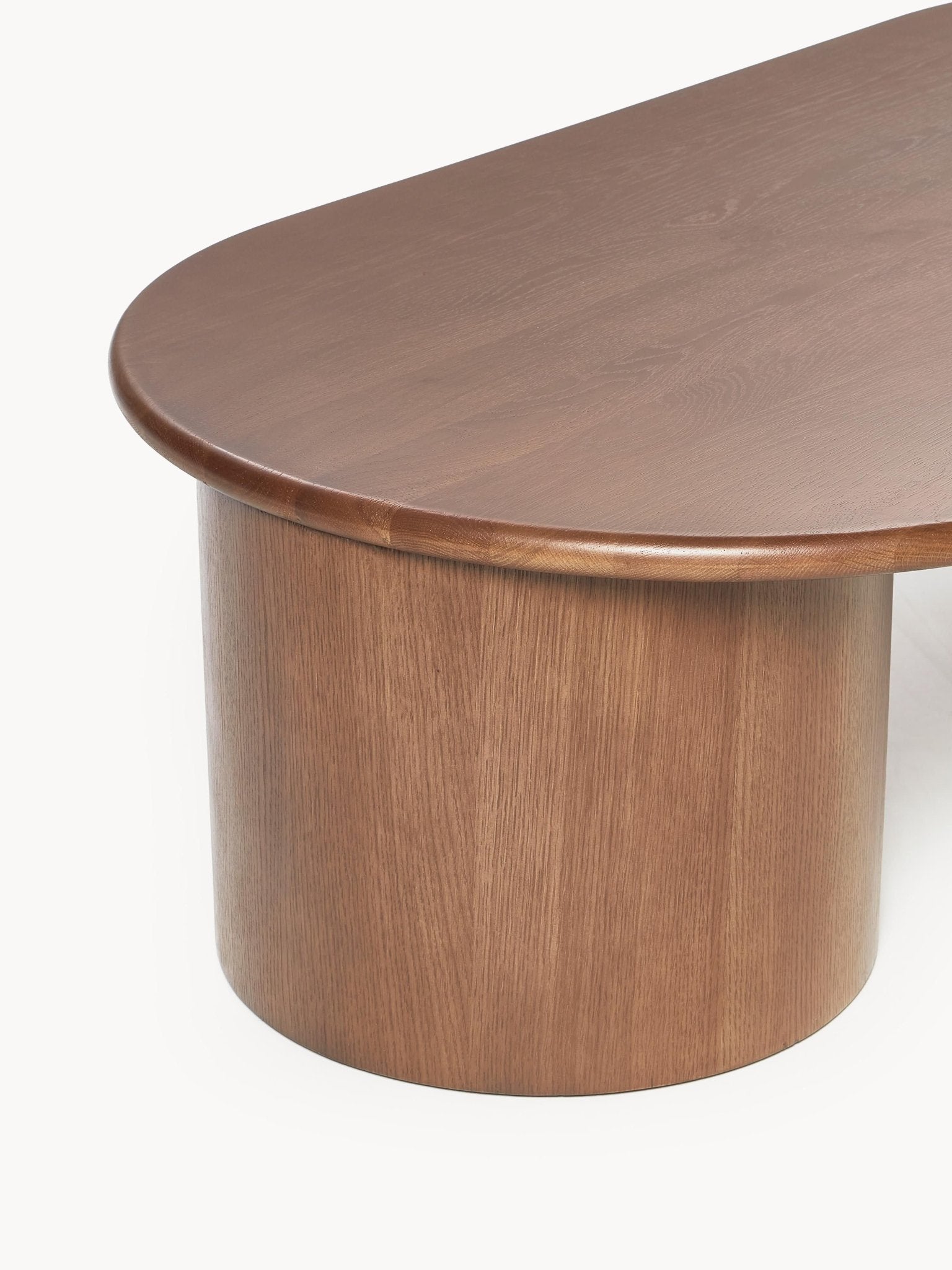 Didi Oval Meşe Orta Sehpa Masif Ahşap 140 cm - Velotti