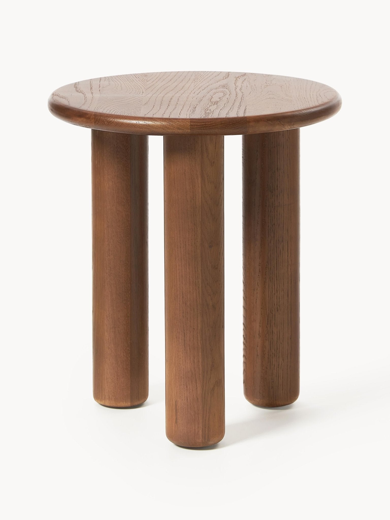 Didi Yuvarlak Masif Meşe Yan Sehpa 40 cm - Velotti