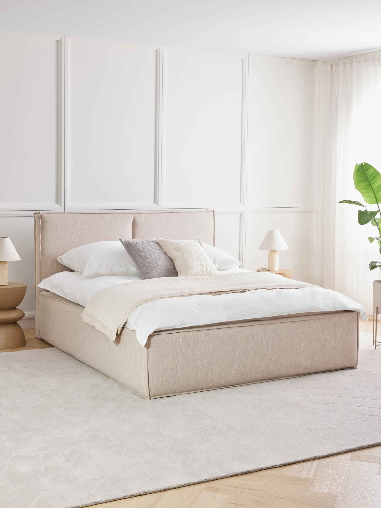 Dream Modern Depolu Karyola 40x200 cm Bej - Velotti