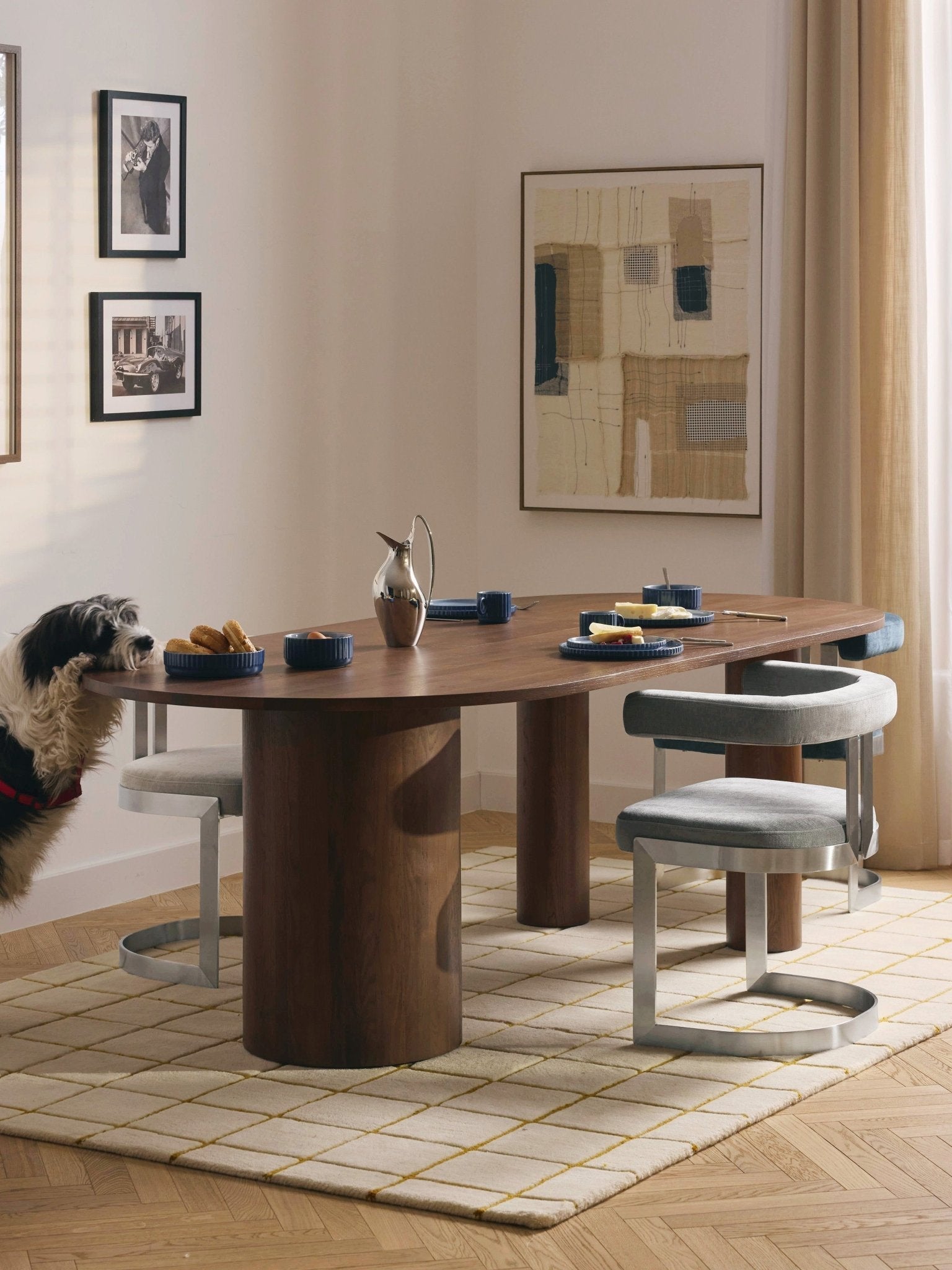 Dunia Oval Meşe Yemek Masası Lüks Tasarım 240x110 cm - Velotti