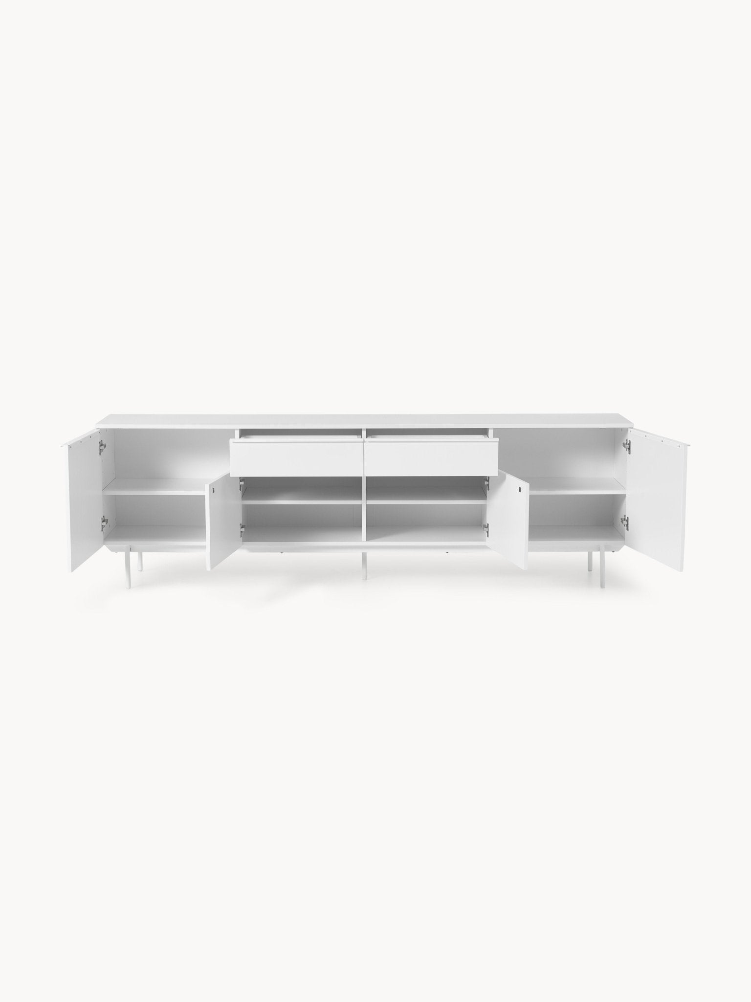 Elona 240 cm Büyük Konsol Mat Beyaz Modern Tasarım - Velotti