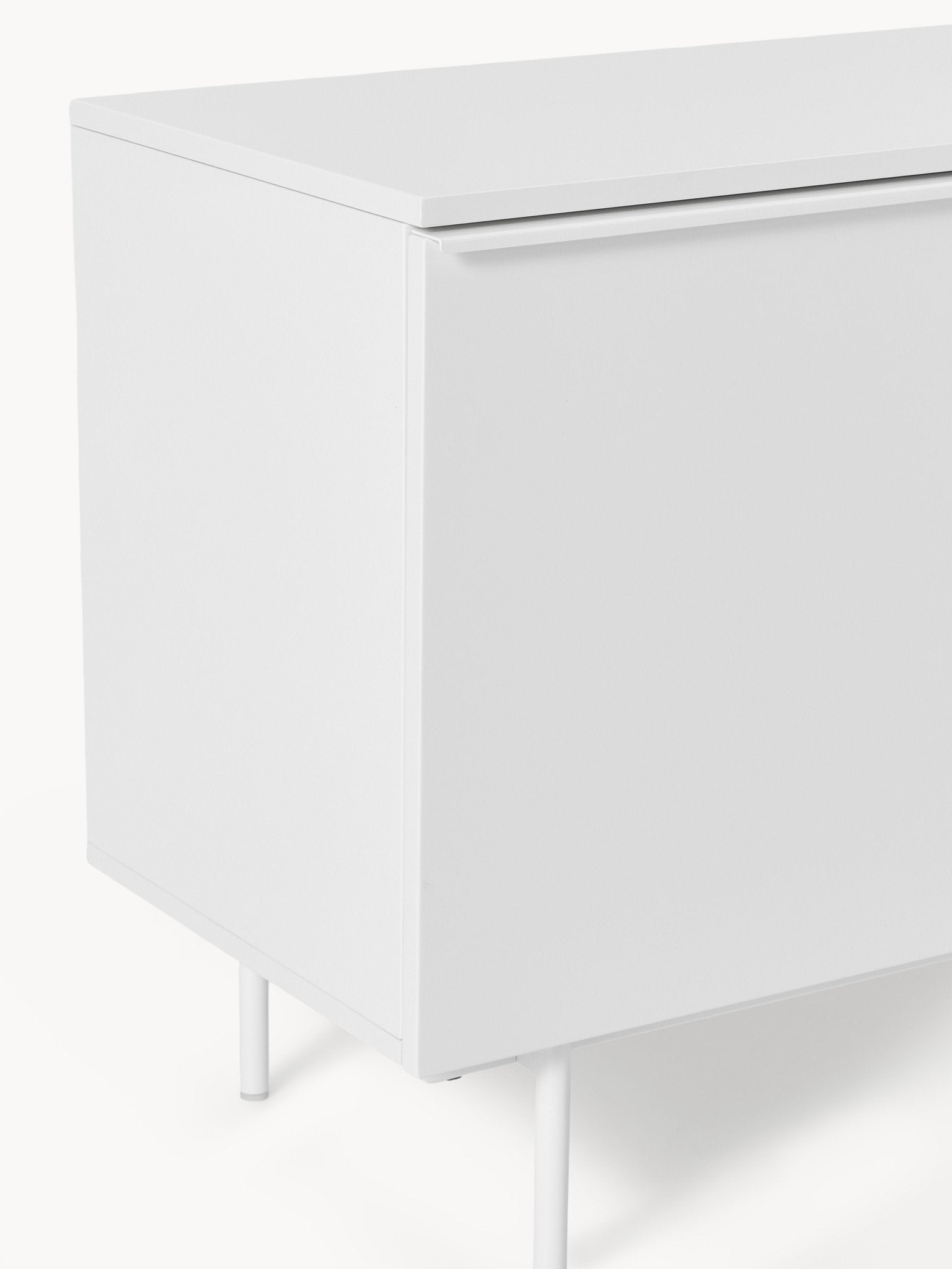 Elona 240 cm Büyük Konsol Mat Beyaz Modern Tasarım - Velotti