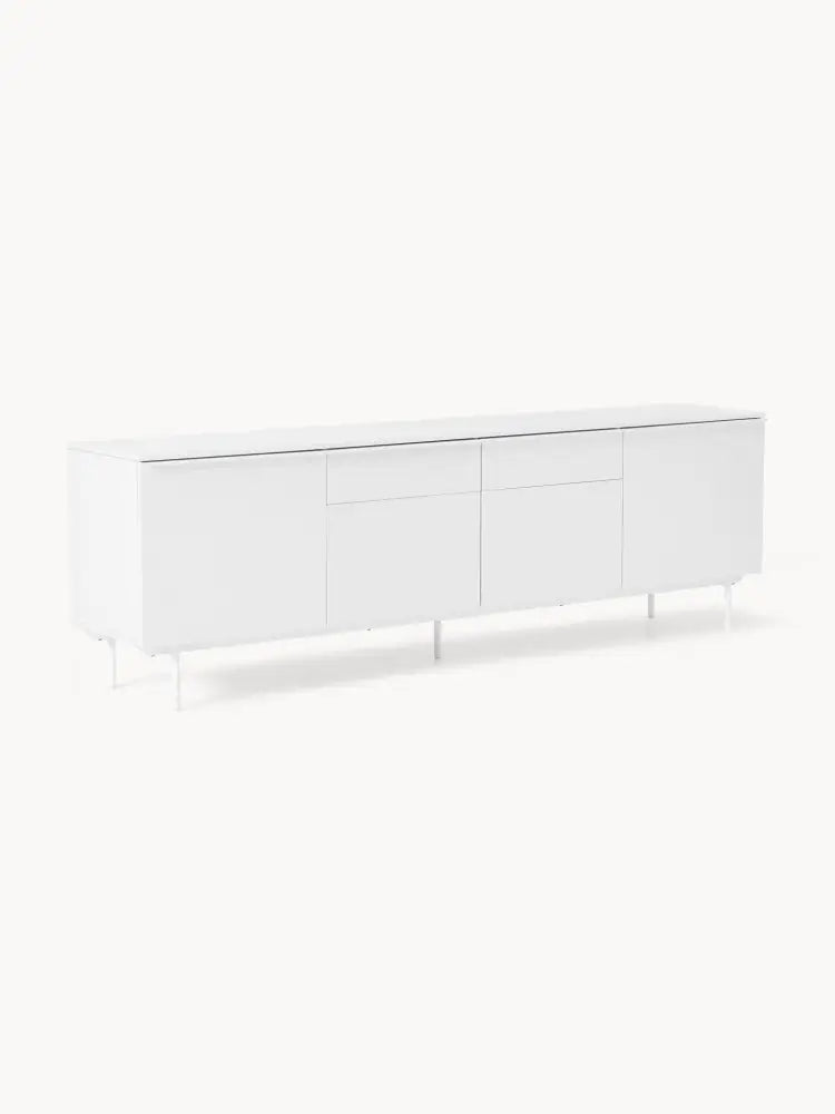 Elona 240 cm Büyük Konsol Mat Beyaz Modern Tasarım - Velotti