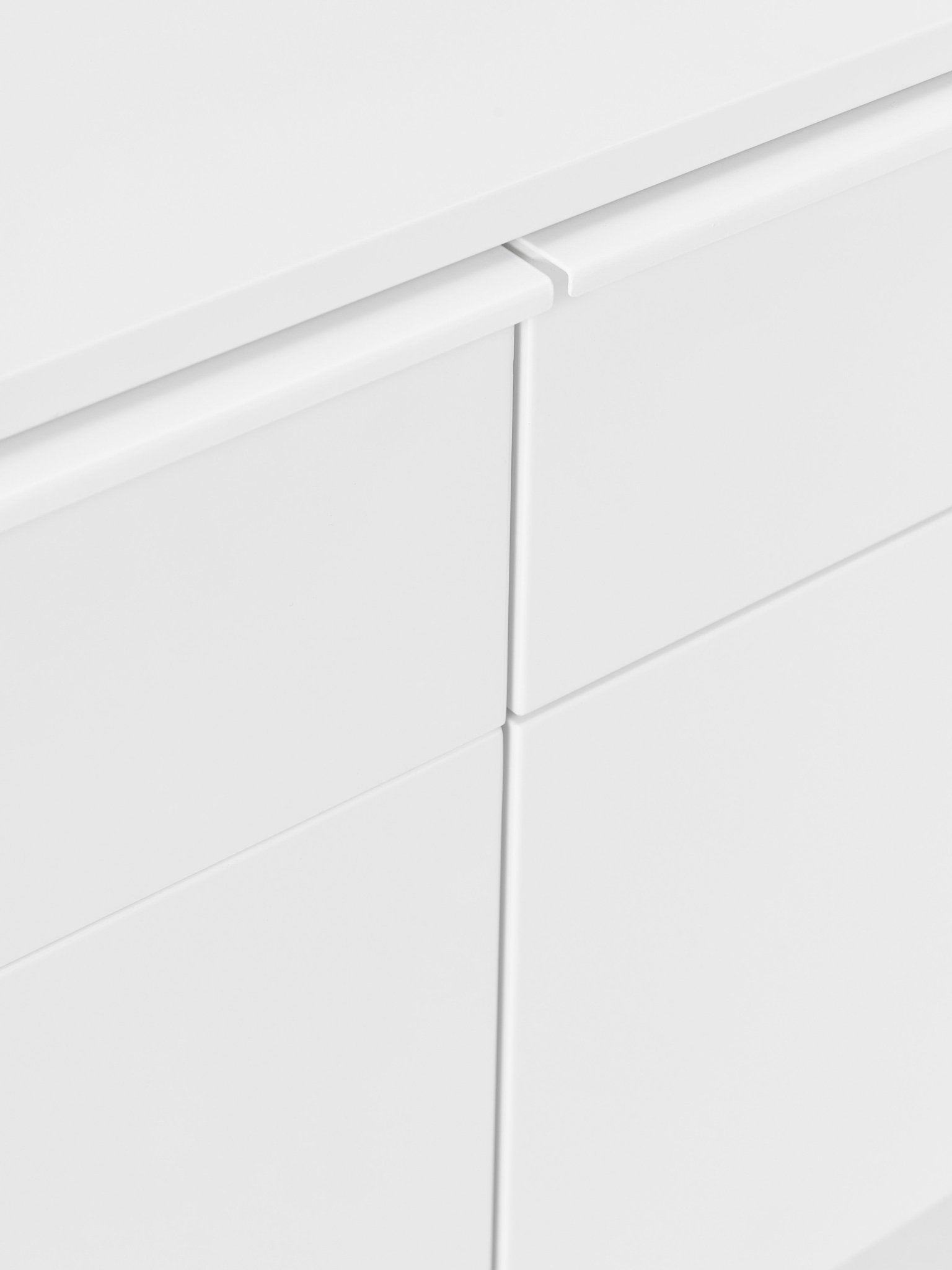 Elona 240 cm Büyük Konsol Mat Beyaz Modern Tasarım - Velotti