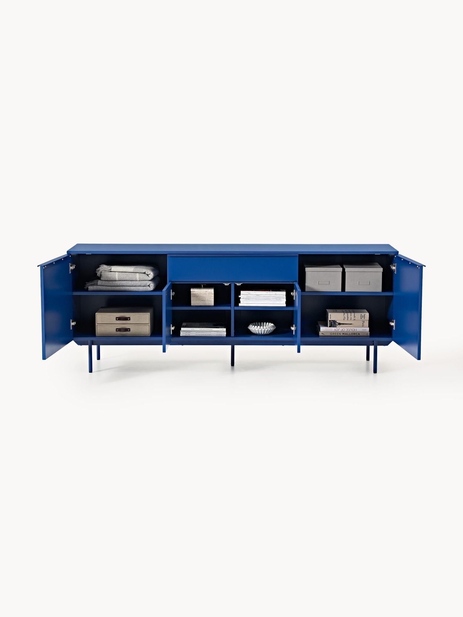Elona Modern Dressoir Mat Kraliyet Mavisi - Velotti